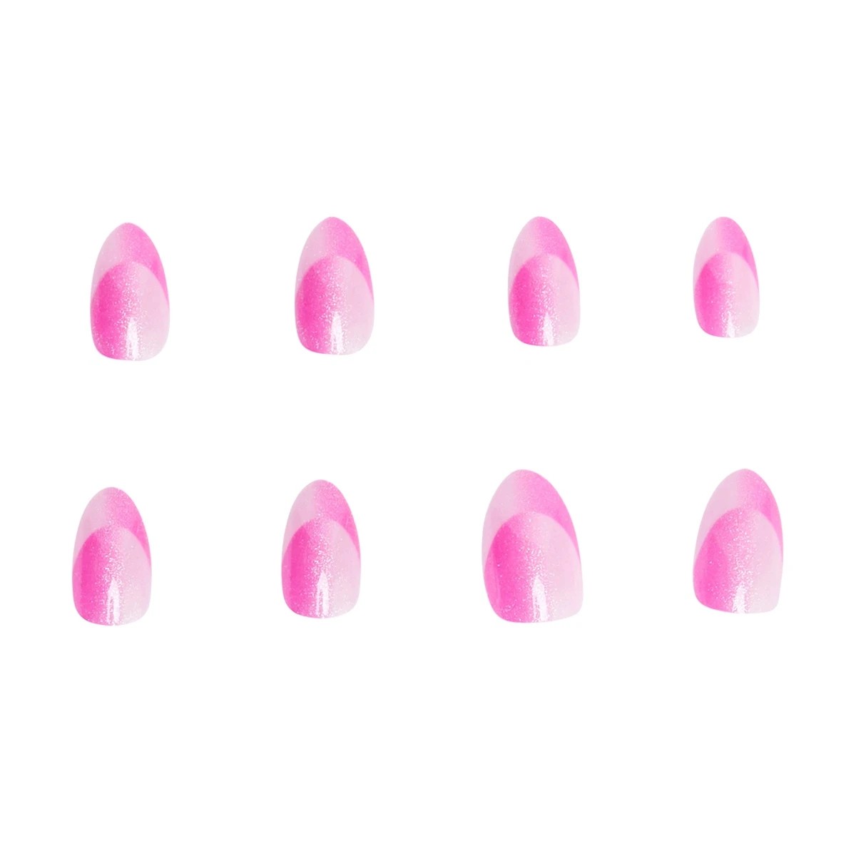 5 OXX Cosmetics 24 Pack Artificial Nails with Adhesive - Almond Shape, Pink Shimmer, 5 of 5