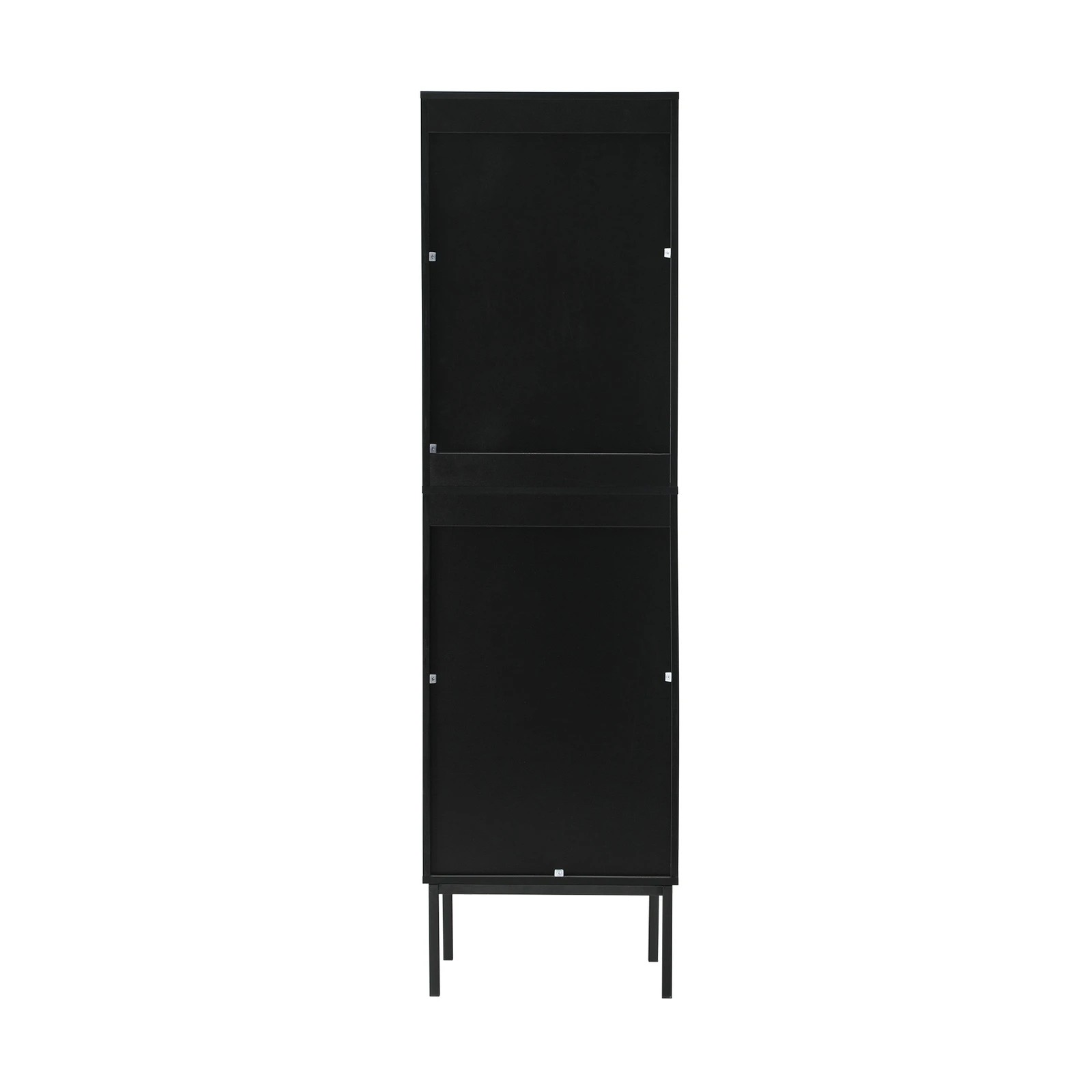 7 Oikiture Storage Cabinet Tall Slim Cupboard Tempered Glass Door
 - Black, 7 of 9