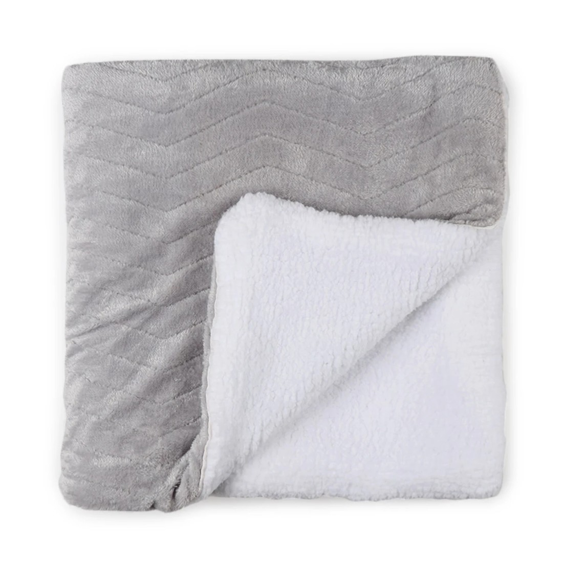 1 Plush Blanket - Grey, 1 of 4