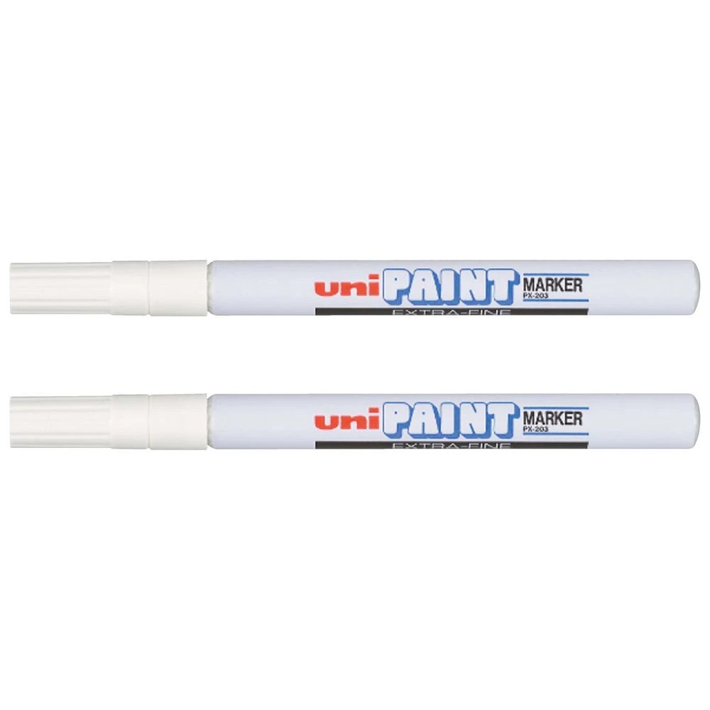 2 Uni PX-203 Paint Marker White 2 Pack, 2 of 2