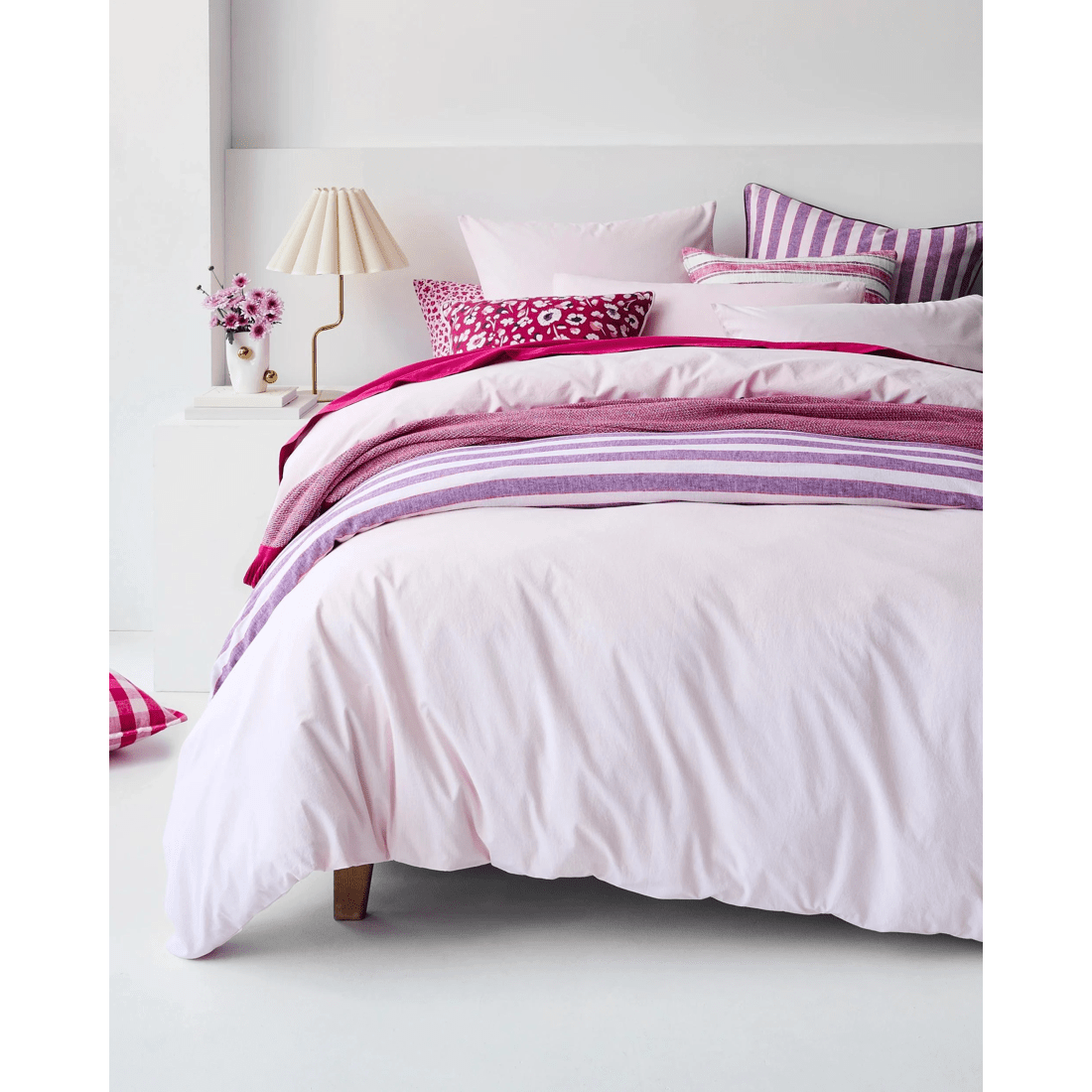 6 Arlo Cotton Stonewash Quilt Cover Set - Pink, 6 of 6