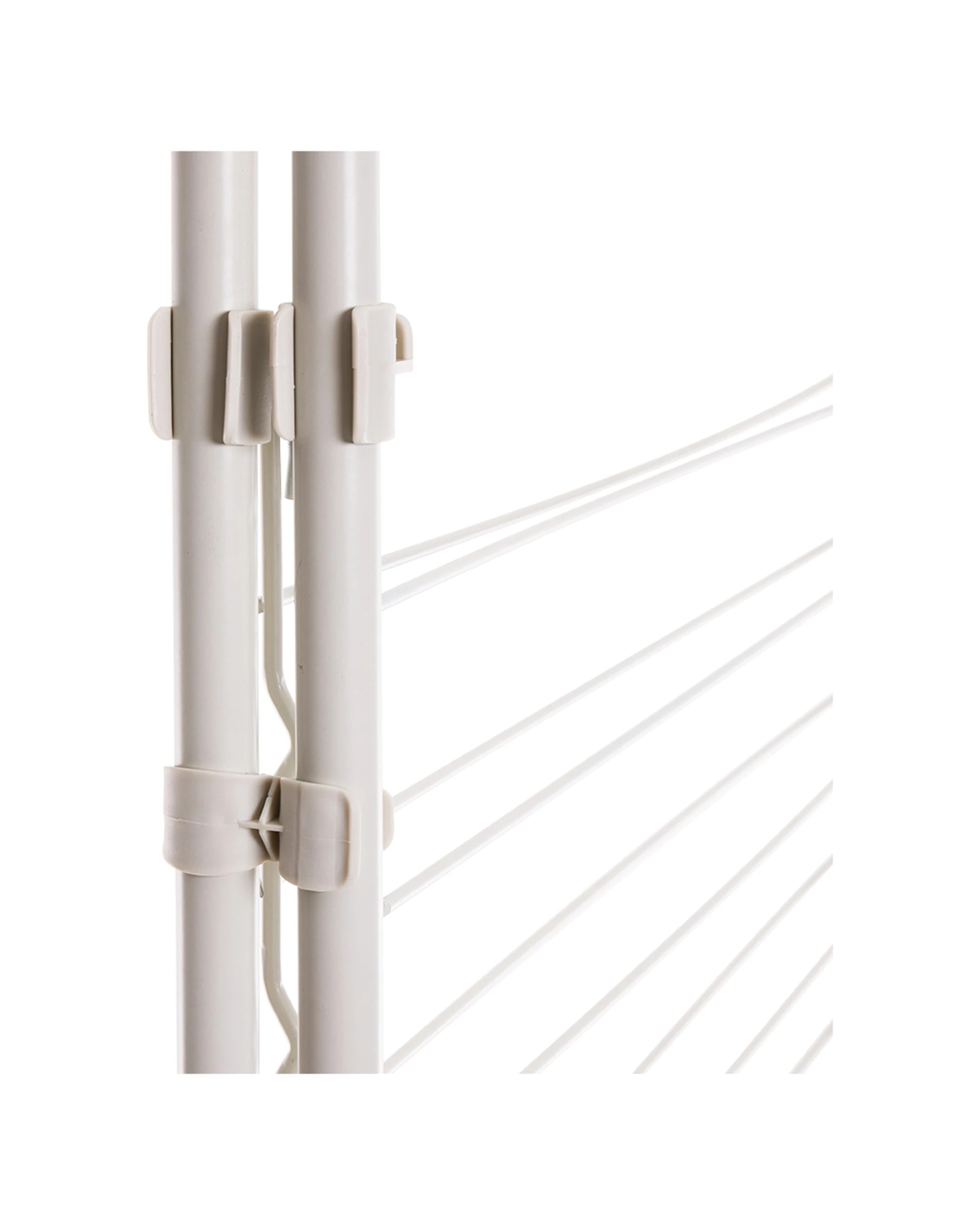 5 HILLS 19M 3 Tier Double Decker Mobile Tower Clothes Airer 60 Hooks Space Saving
 - white, 5 of 9