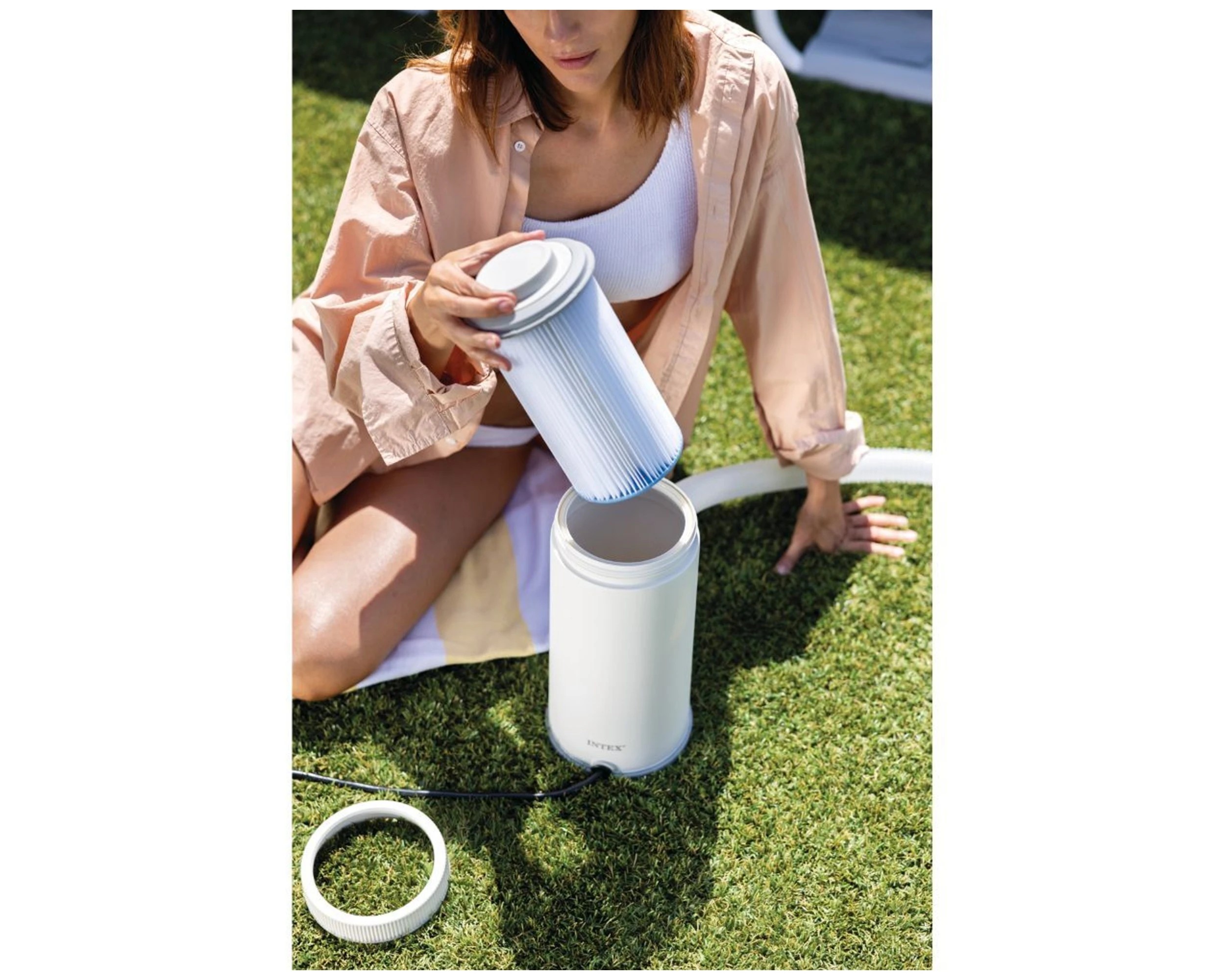 6 INTEX Cartridge Filter Pump Pool Filter Pump 530Gph Type A Up To 3800 Gal - Grey, 6 of 9