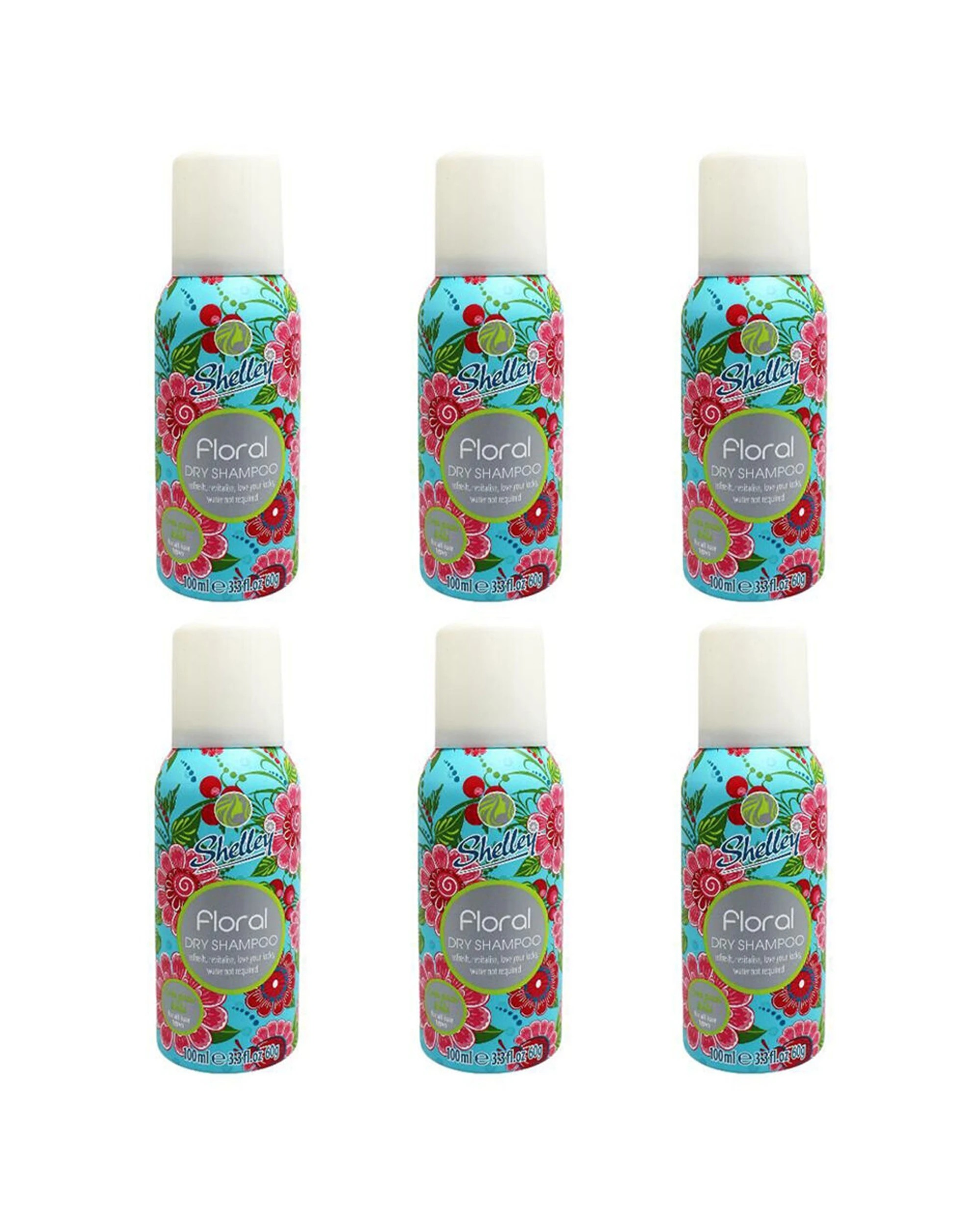 1 Shelley 6PK Instant Refresh Dry Shampoo Spray For All Hair Types 100ml Floral - Multi, 1 of 3
