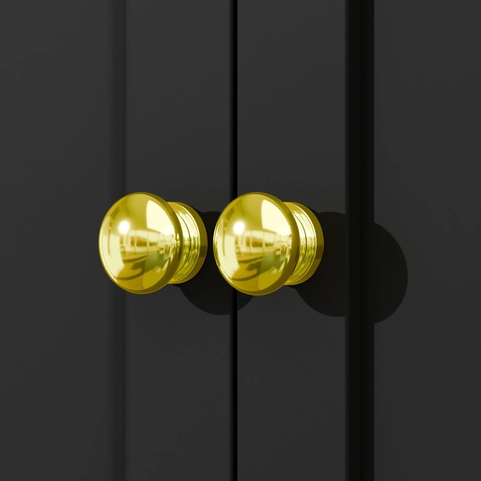 7 Alfordson Buffet Sideboard Cupboard Cabinet Kitchen Hallway Storage Shelf - Black, 7 of 10