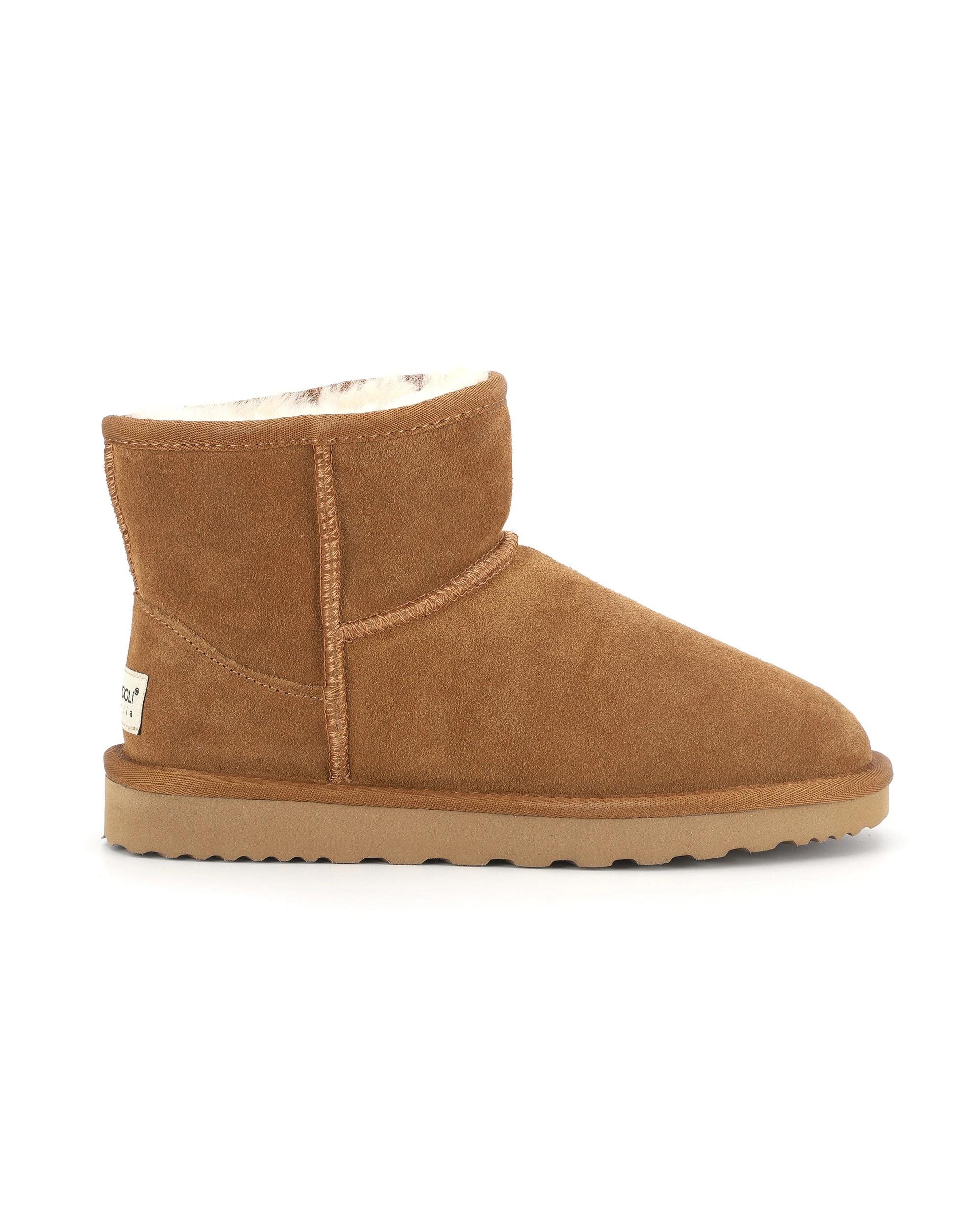1 AUS WOOLI Signature Short Sheepskin Ankle UGG Boots TAN, 1 of 7