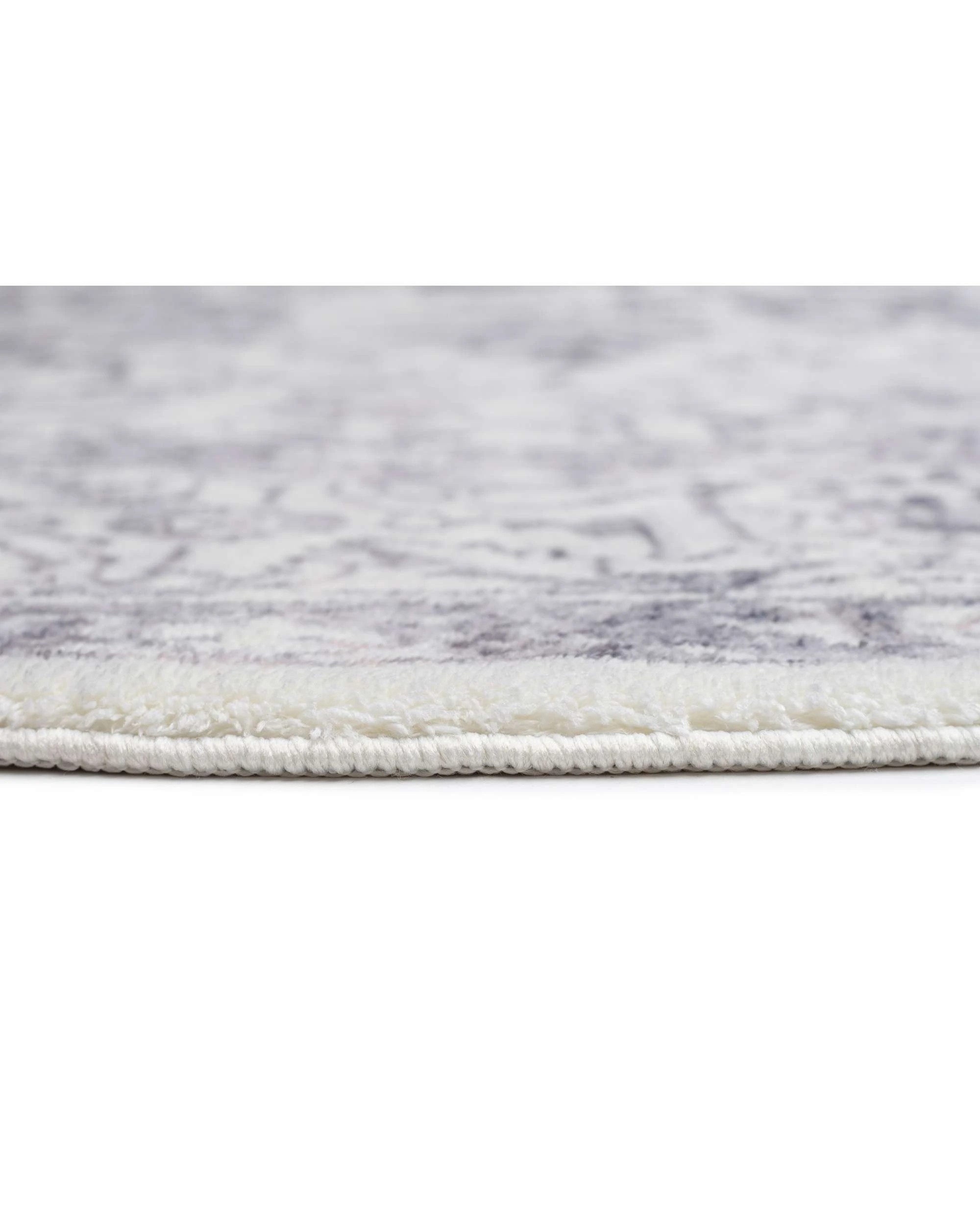 5 Loopsie Sakalar Floral Medallion Washable Round Rug-160cm x 160cm - Grey, 5 of 5