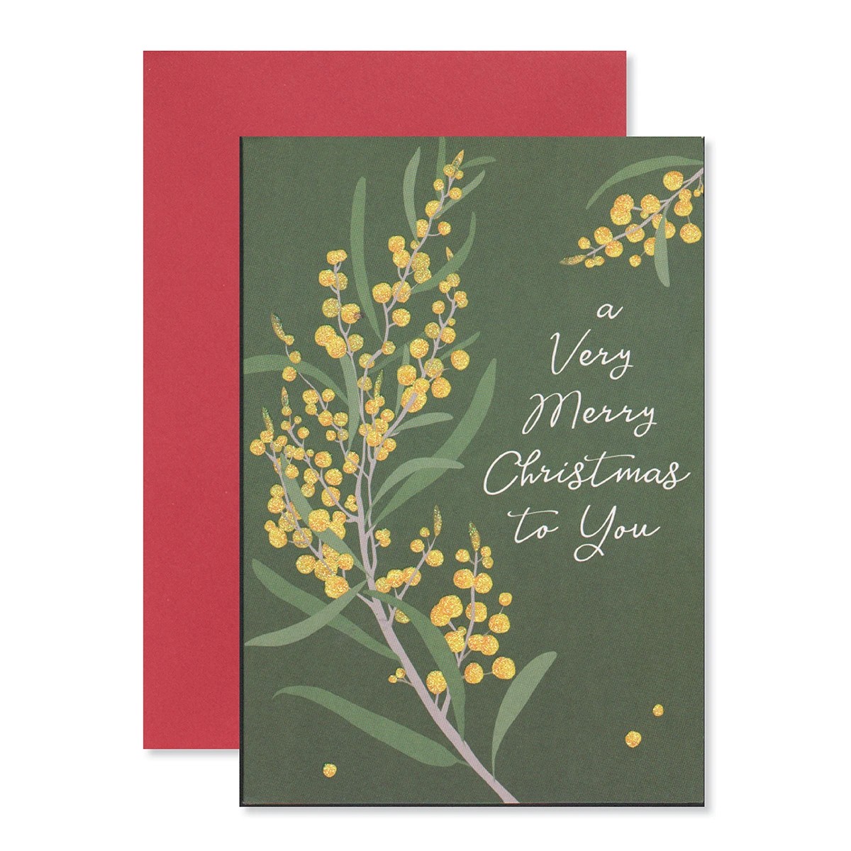 1 Hallmark Christmas Card - Australiana Modern Floral, 1 of 3