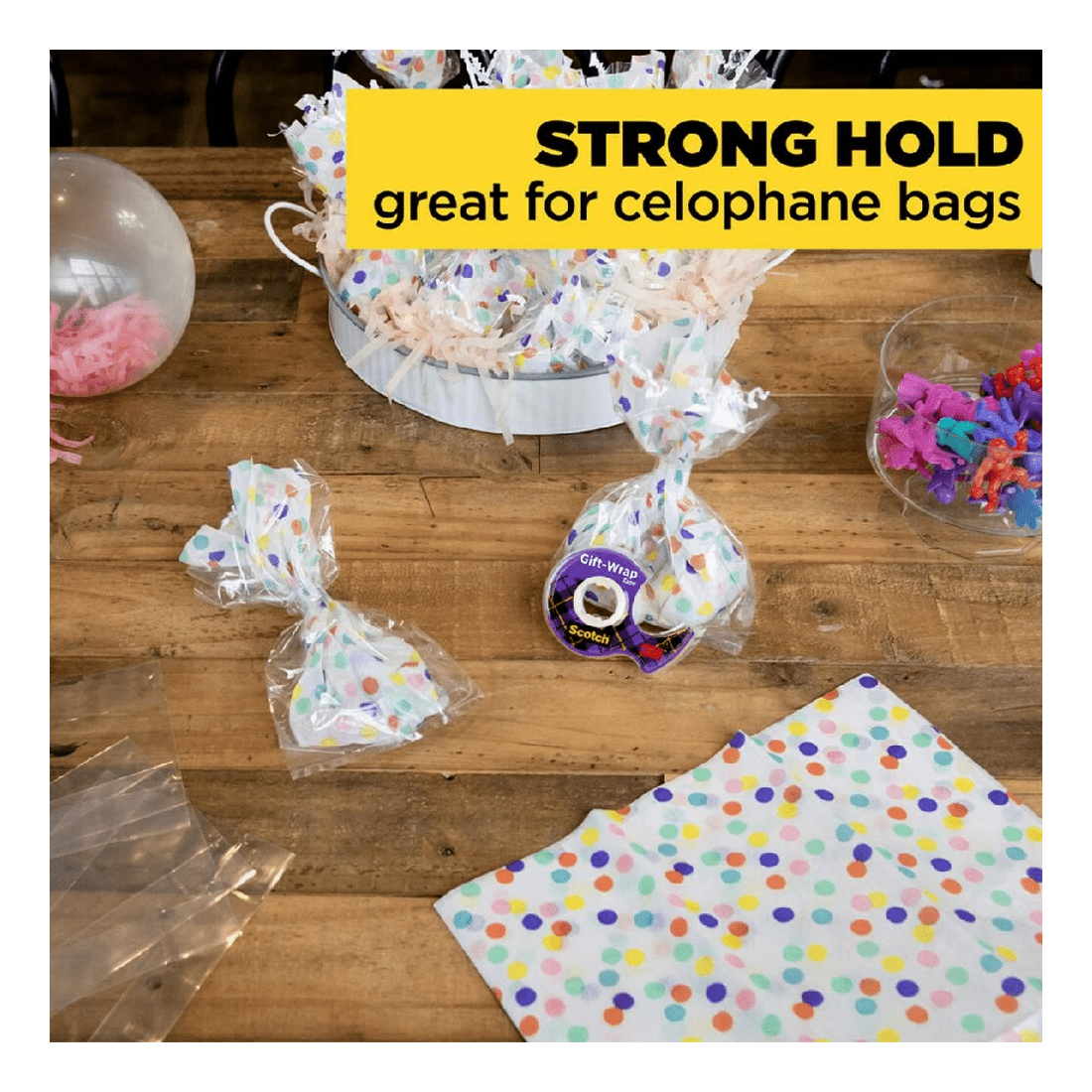 5 Scotch Gift Wrap Tape with Dispenser 19 mm x 15.2 m 2 Pack, 5 of 7