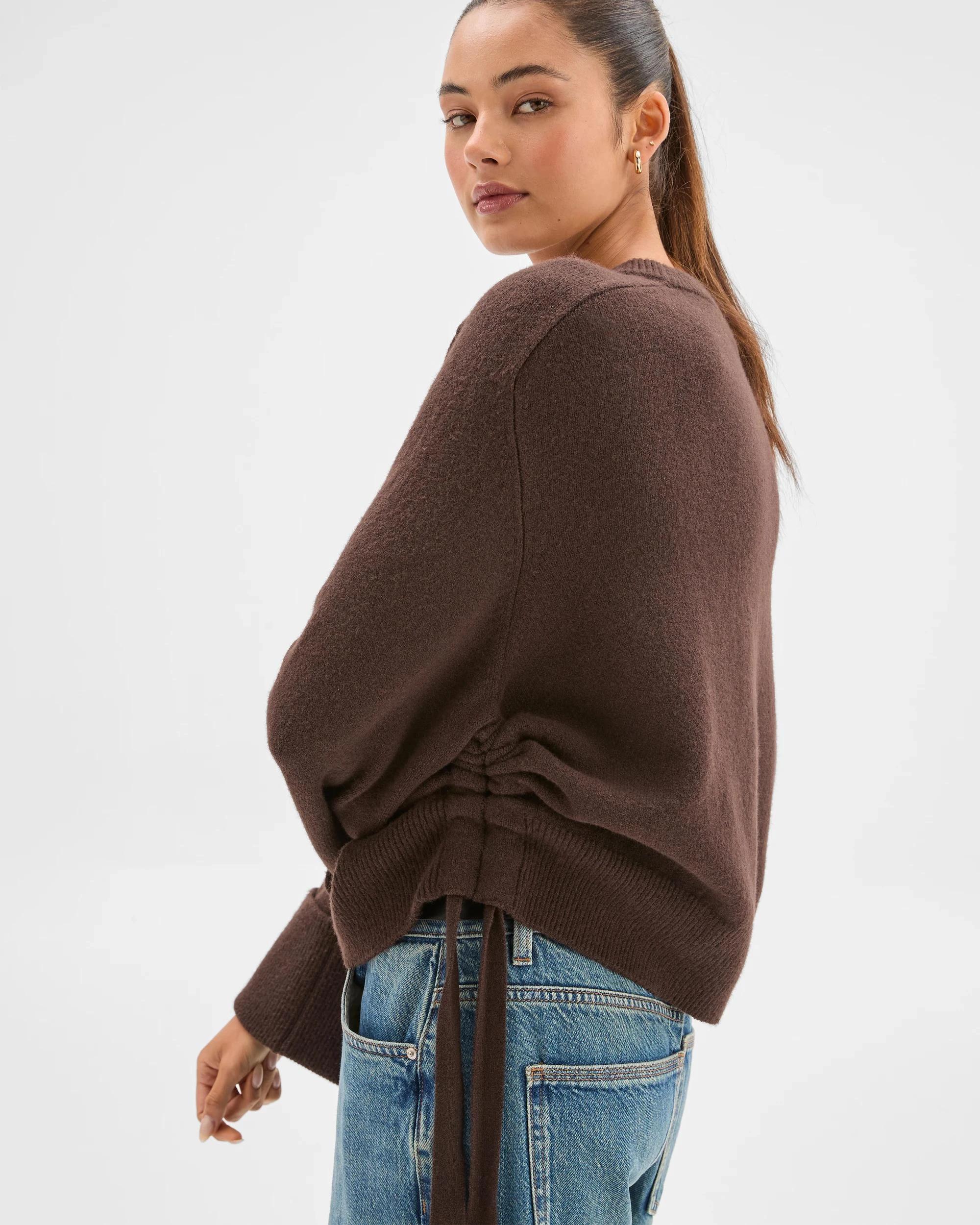 4 Lily Loves Gathered Detail Jumper TRUFFLE, 4 of 6