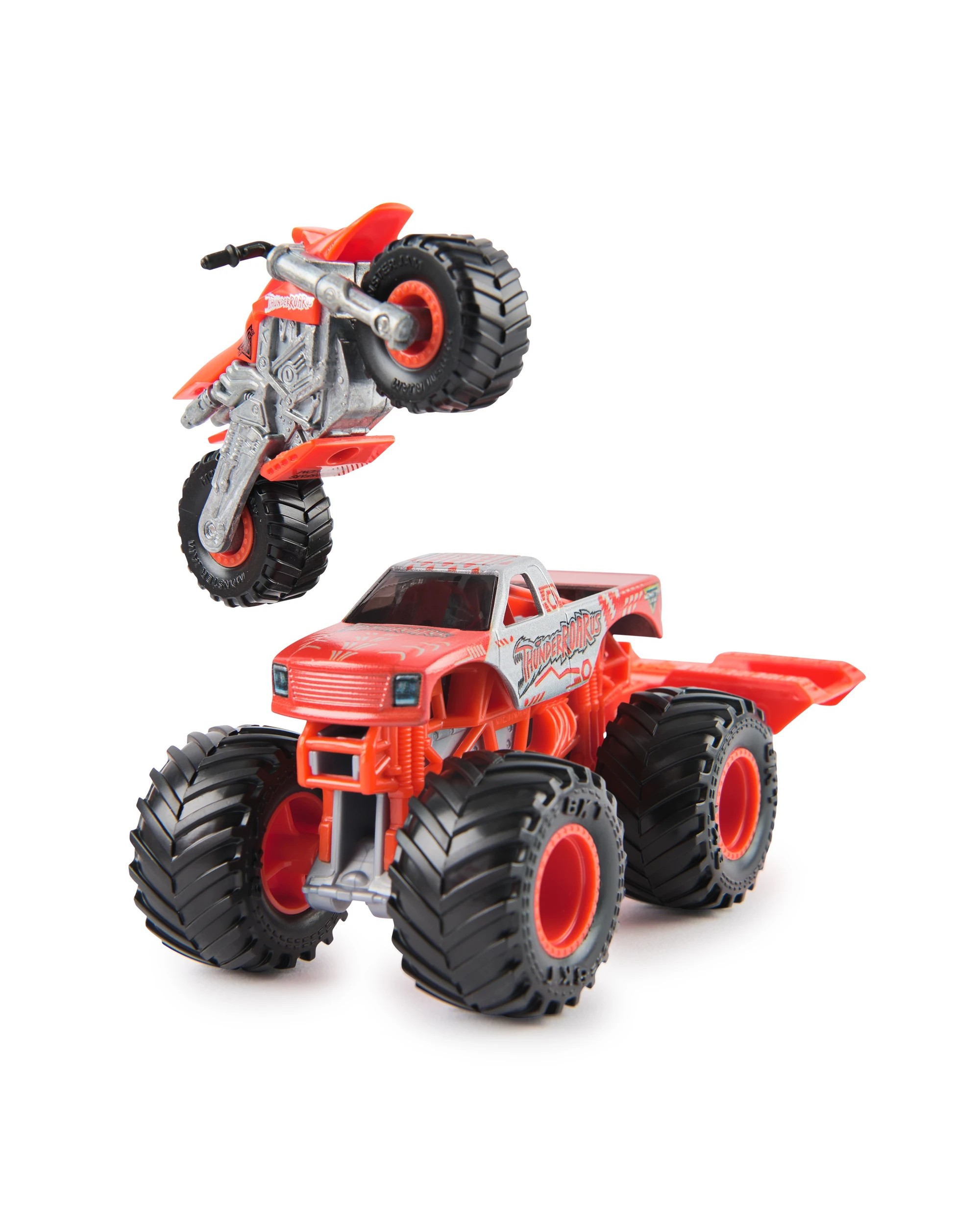 3 Monster Jam 1:64 Scale Truck and Bike Set - Assorted, 3 of 8