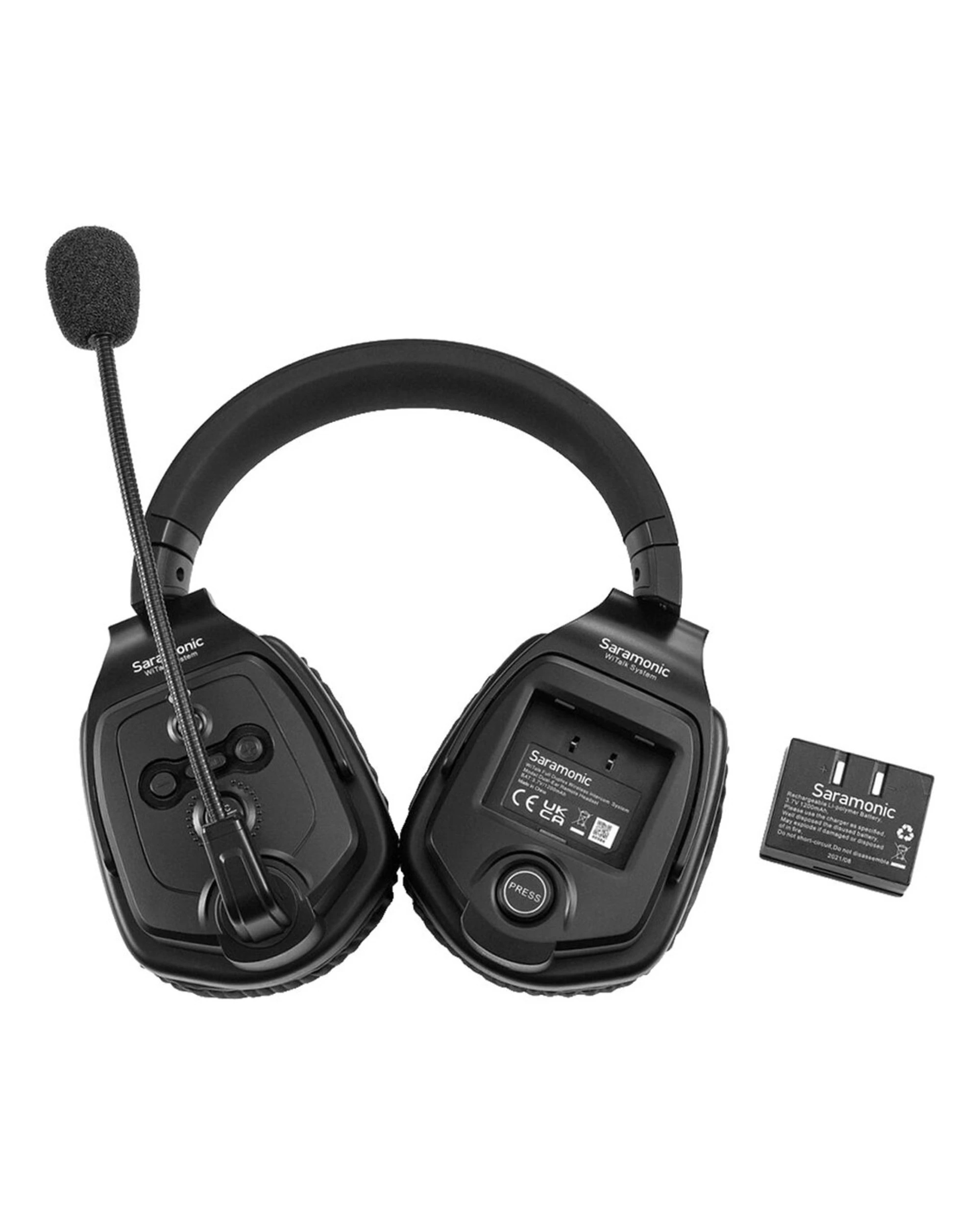 4 Saramonic WiTalk-WT4D 4-Person Full-Duplex Wireless Intercom System with Dual-Ear Headsets (1.9 GHz) - Black, 4 of 5