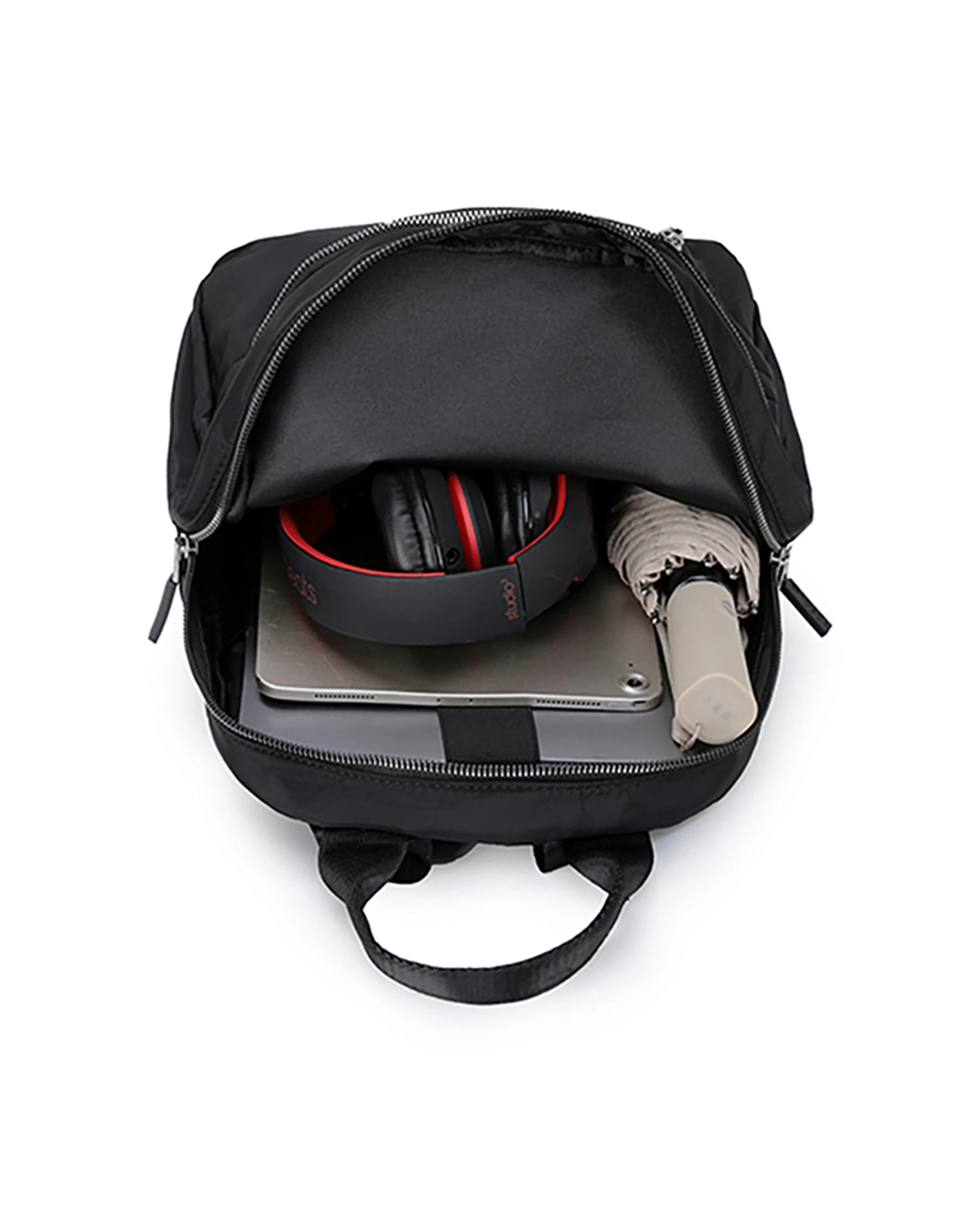 3 Tosca Daily Shoulder Laptop School Backpack - Black, 3 of 4