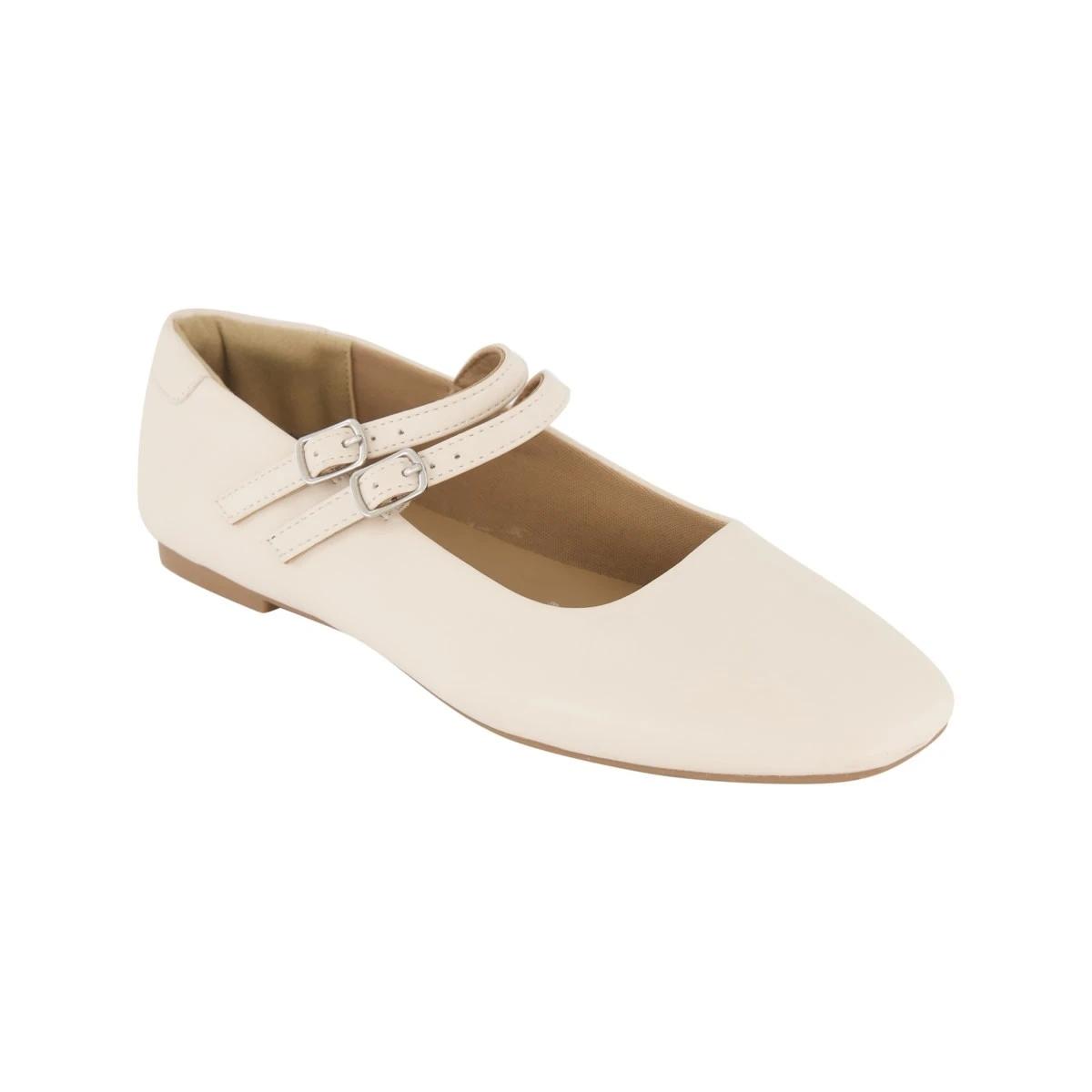 1 2 Strap Ballet Flats Ivory, 1 of 5