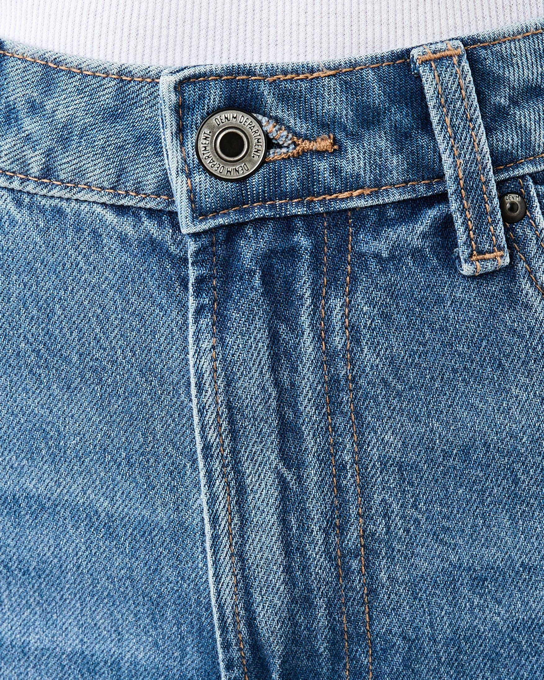 6 Straight Leg Jeans Mid Wash, 6 of 9