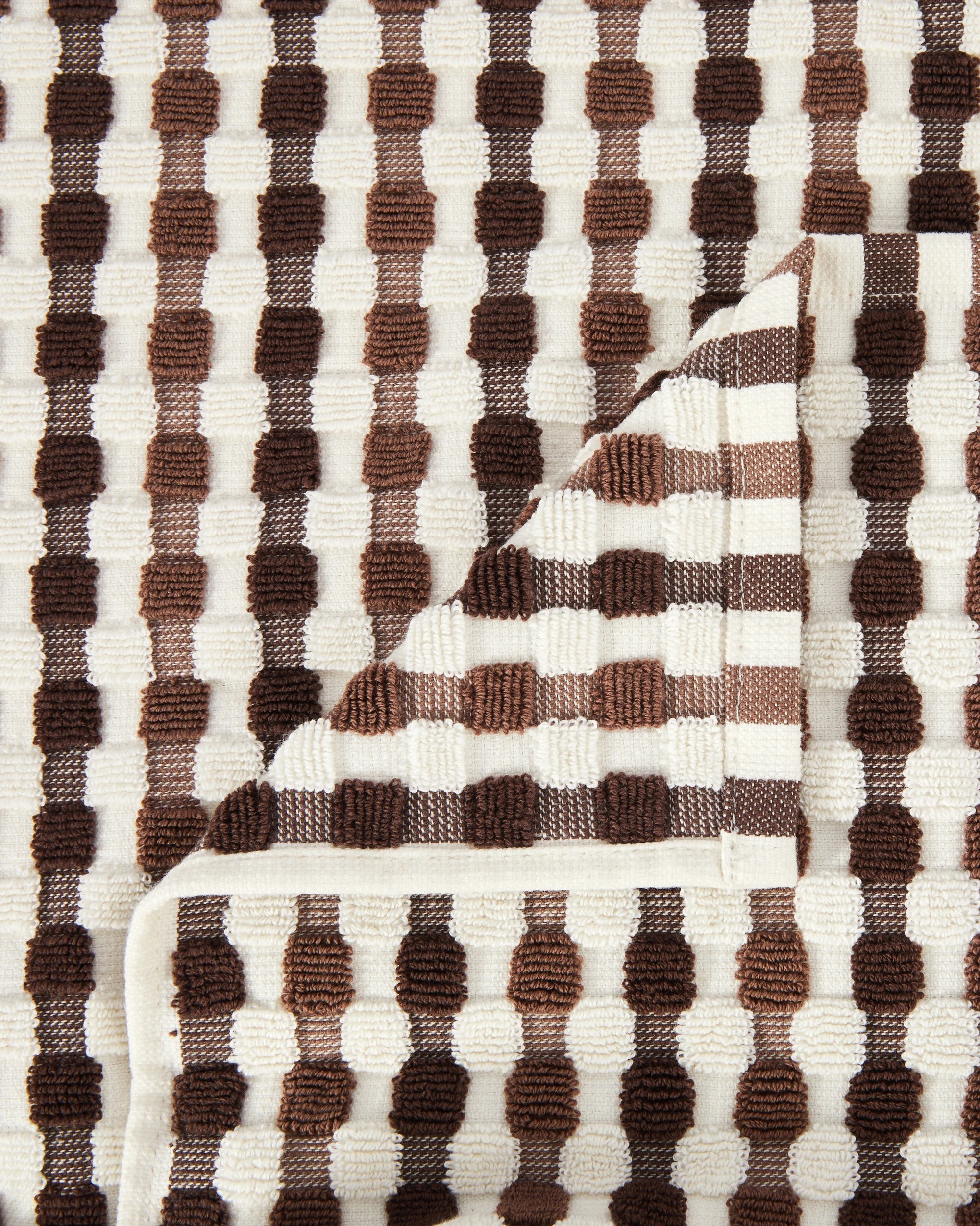 2 Popcorn Cotton Hand Towel - Chocolate, 2 of 5