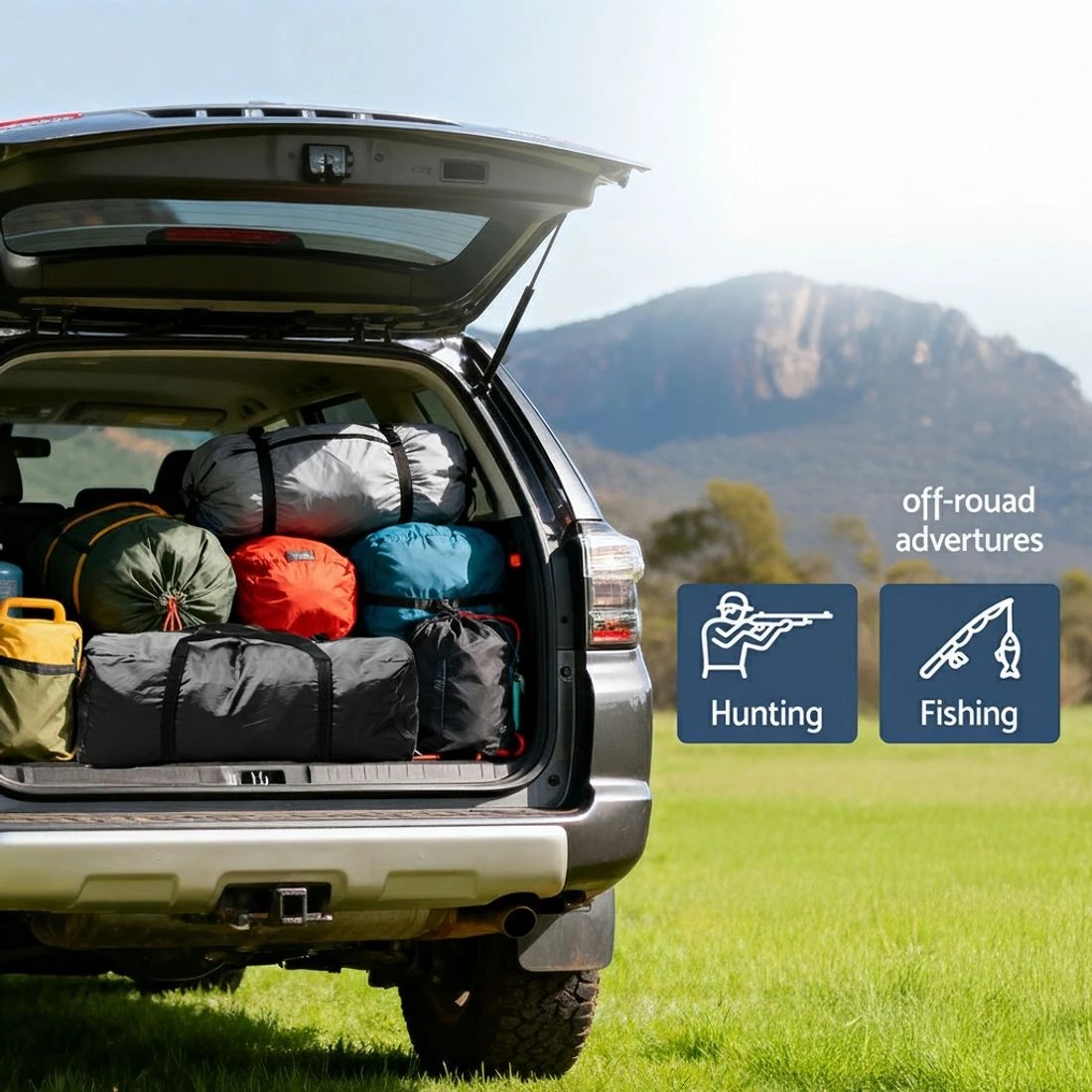 7 Weisshorn Camping Tent Car SUV Rear Hatchback Tents Canopy Portable Outdoor Family - Black, 7 of 8