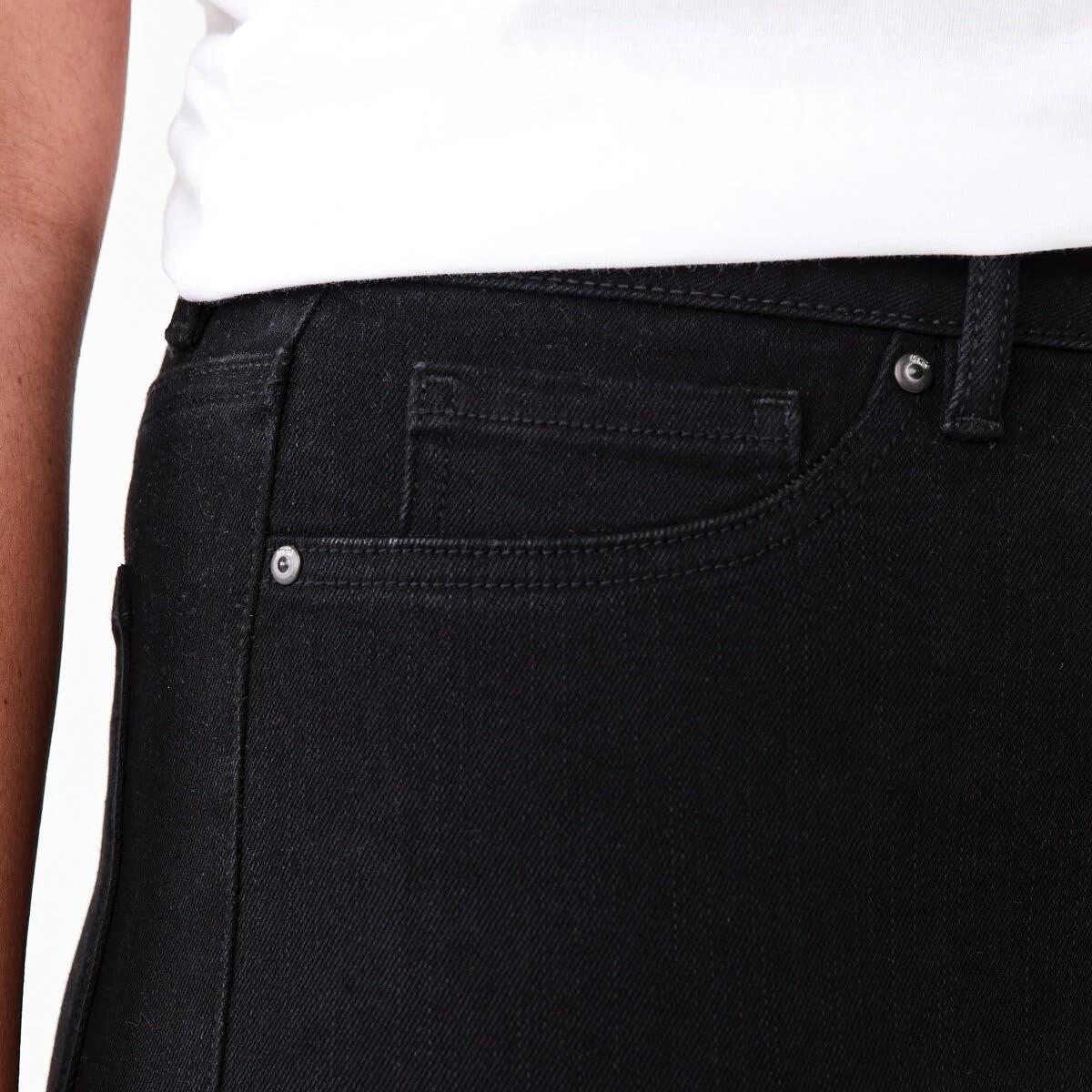 5 High Rise Ankle Length Skinny Jeans Black Wash, 5 of 5