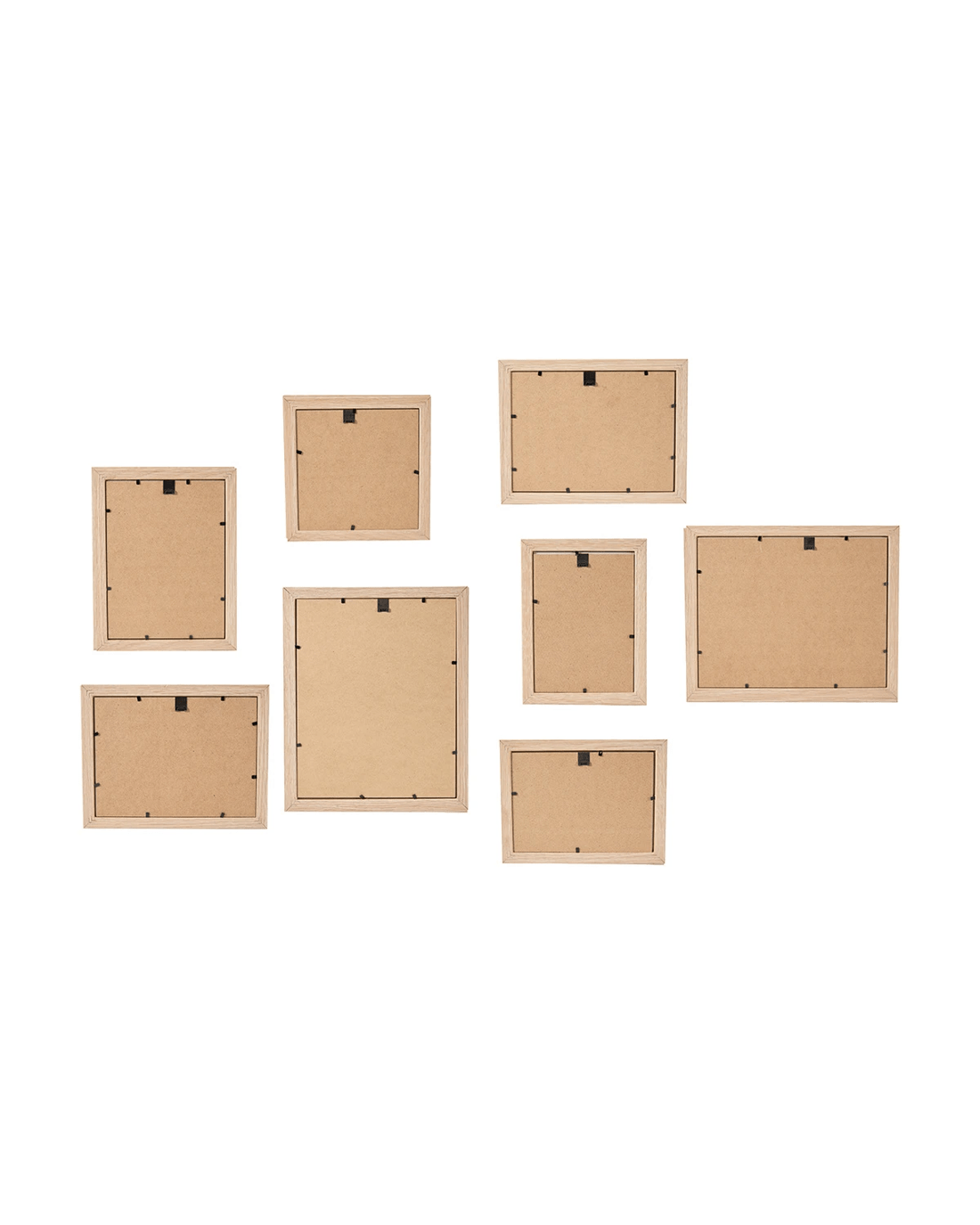 3 8 Piece Wall Photo Frame Set - Oak, 3 of 10