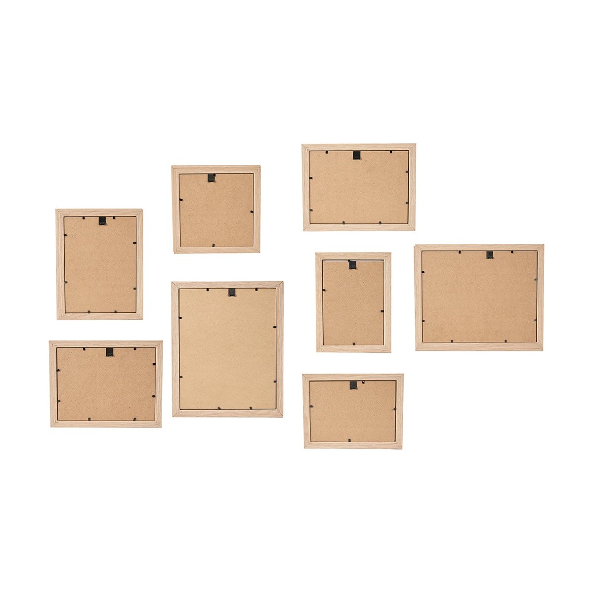3 8 Piece Wall Photo Frame Set - Oak, 3 of 10