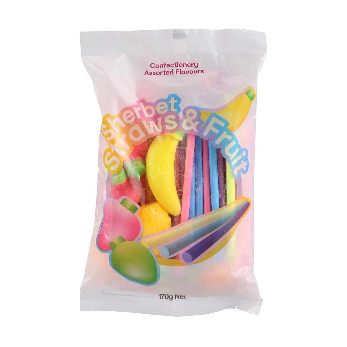 1 Sherbet Straws & Fruit 170g, 1 of 3