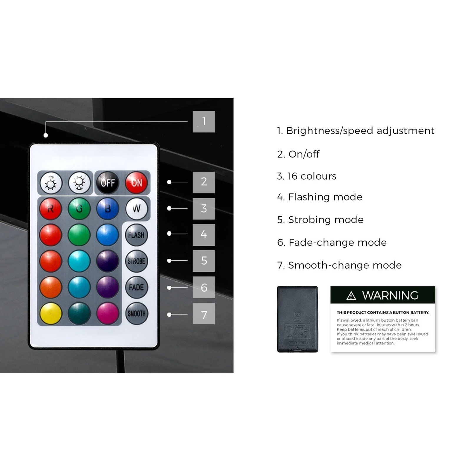 4 Oikiture Bedside Table Led Nightstand Usb Charging Station
 - Charcoal, 4 of 10