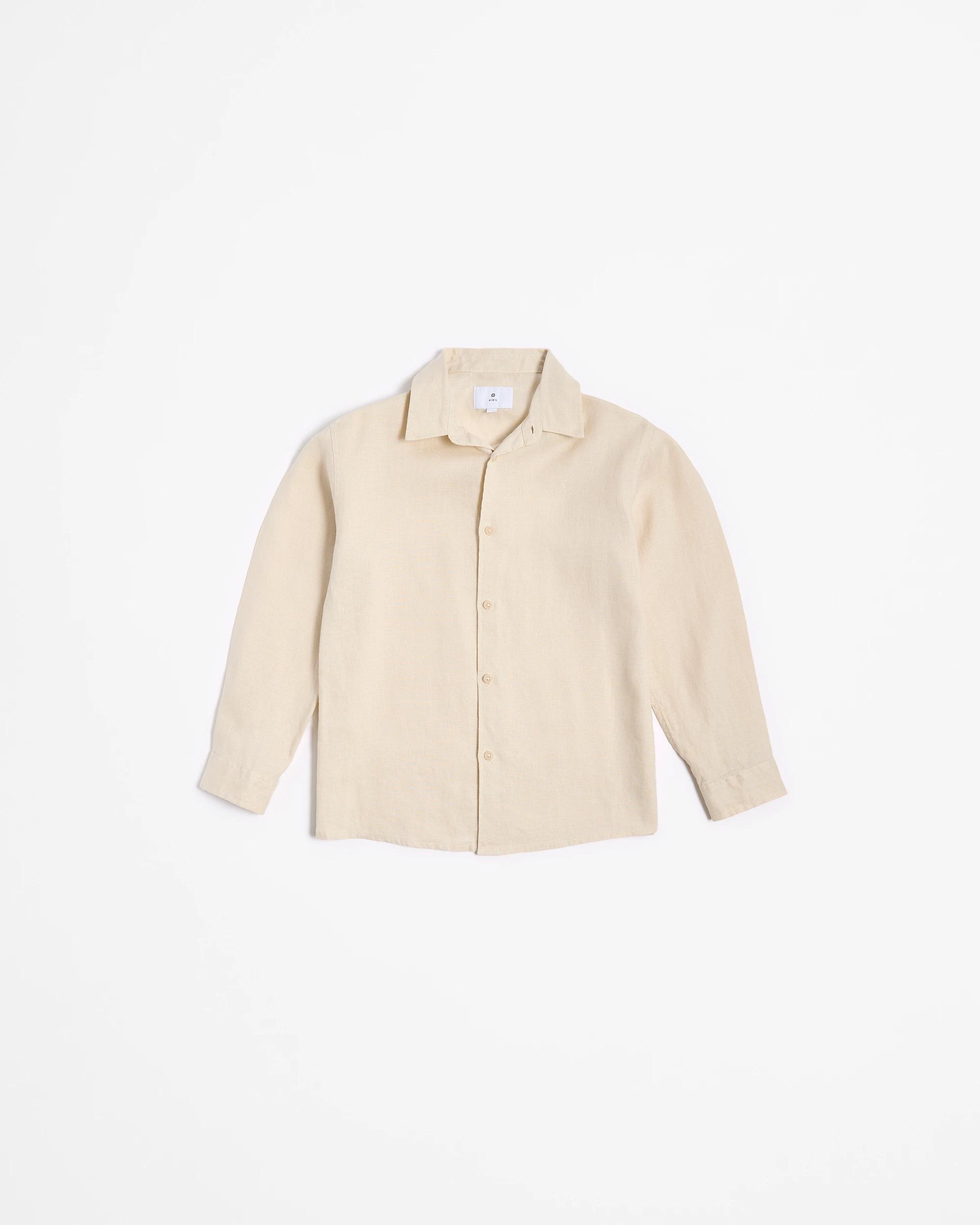 4 Target Kids European Linen Long Sleeve Shirt NEUTRAL, 4 of 6