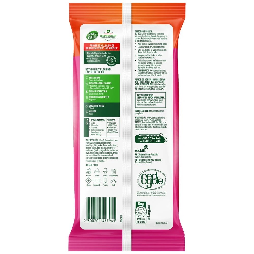 2 Pine O Cleen Surface Wipes Tropical Blossom 110 Pack, 2 of 2