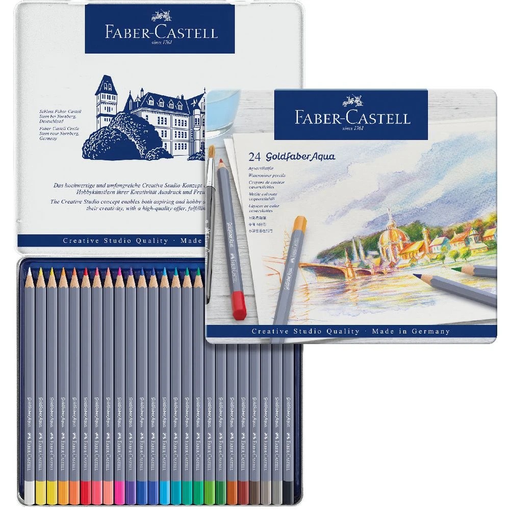 3 Faber-Castell Goldfaber Aqua Watercolour Pencils 24 Pack, 3 of 3