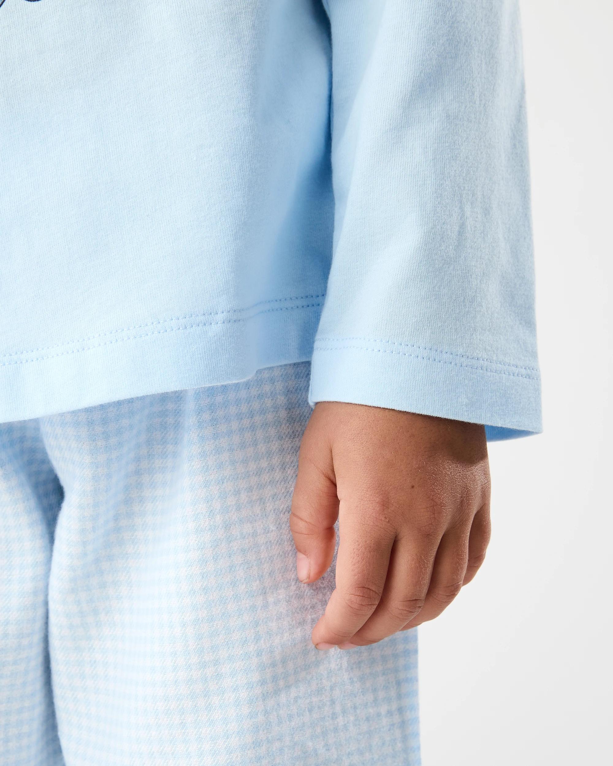 6 Knit Woven Pyjama Set Blu Uncrn, 6 of 8