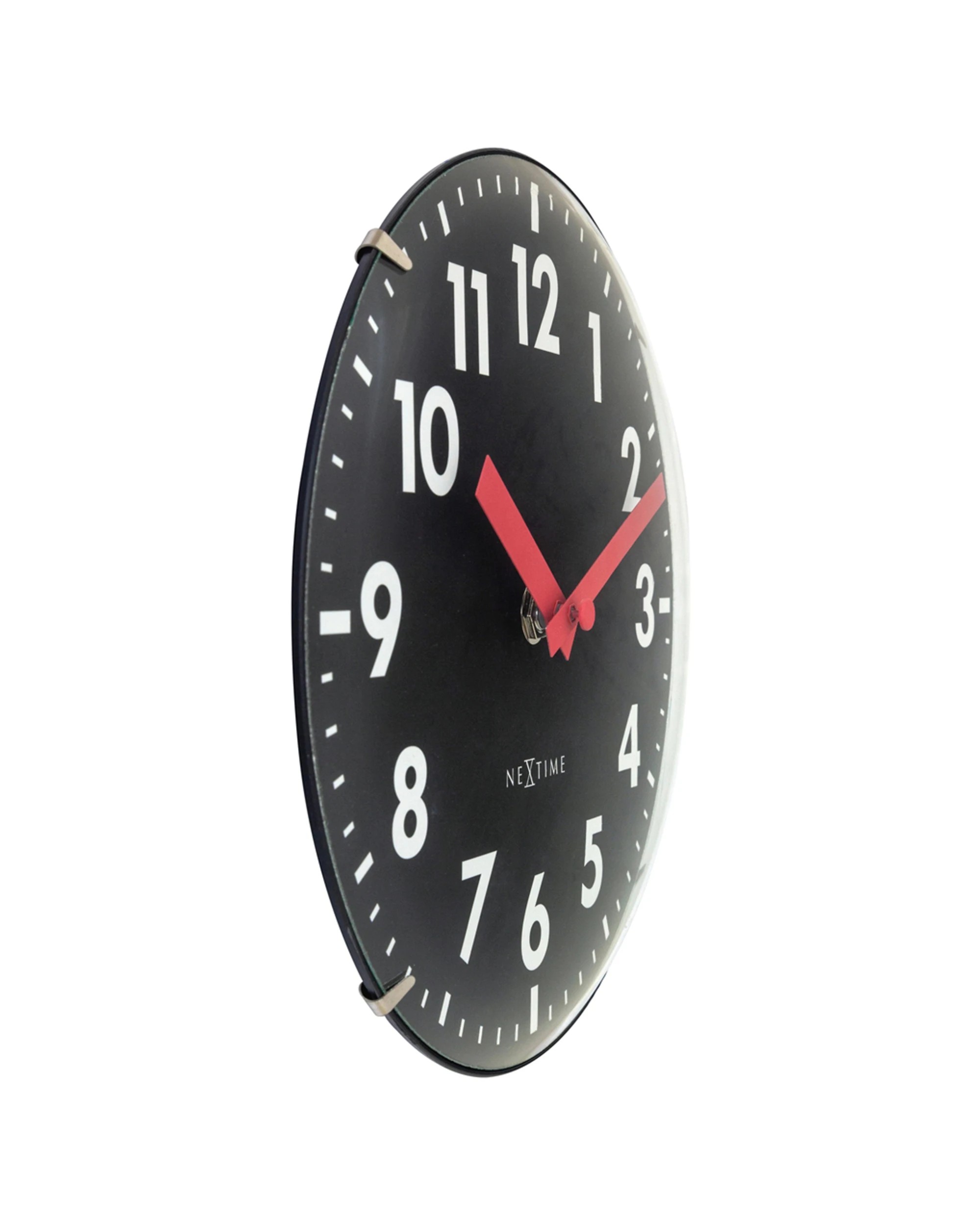 4 NEXTIME Duomo Mini Clock Silent Sweep Movement Retractable Stand Table Wall 20cm - Black, 4 of 7