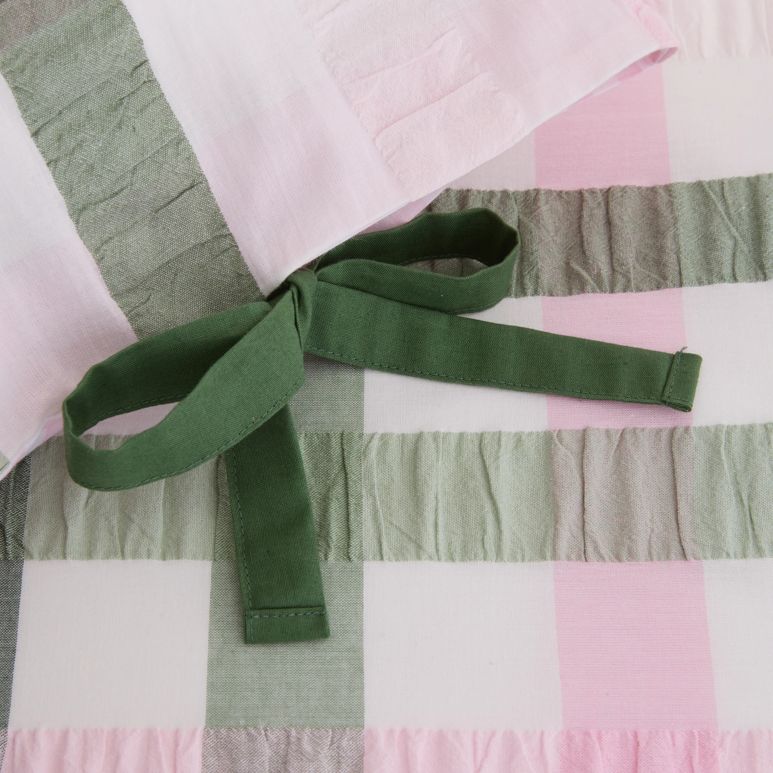 9 Cotton Quilt Cover Set - Super King Bed, Olive, 9 of 9