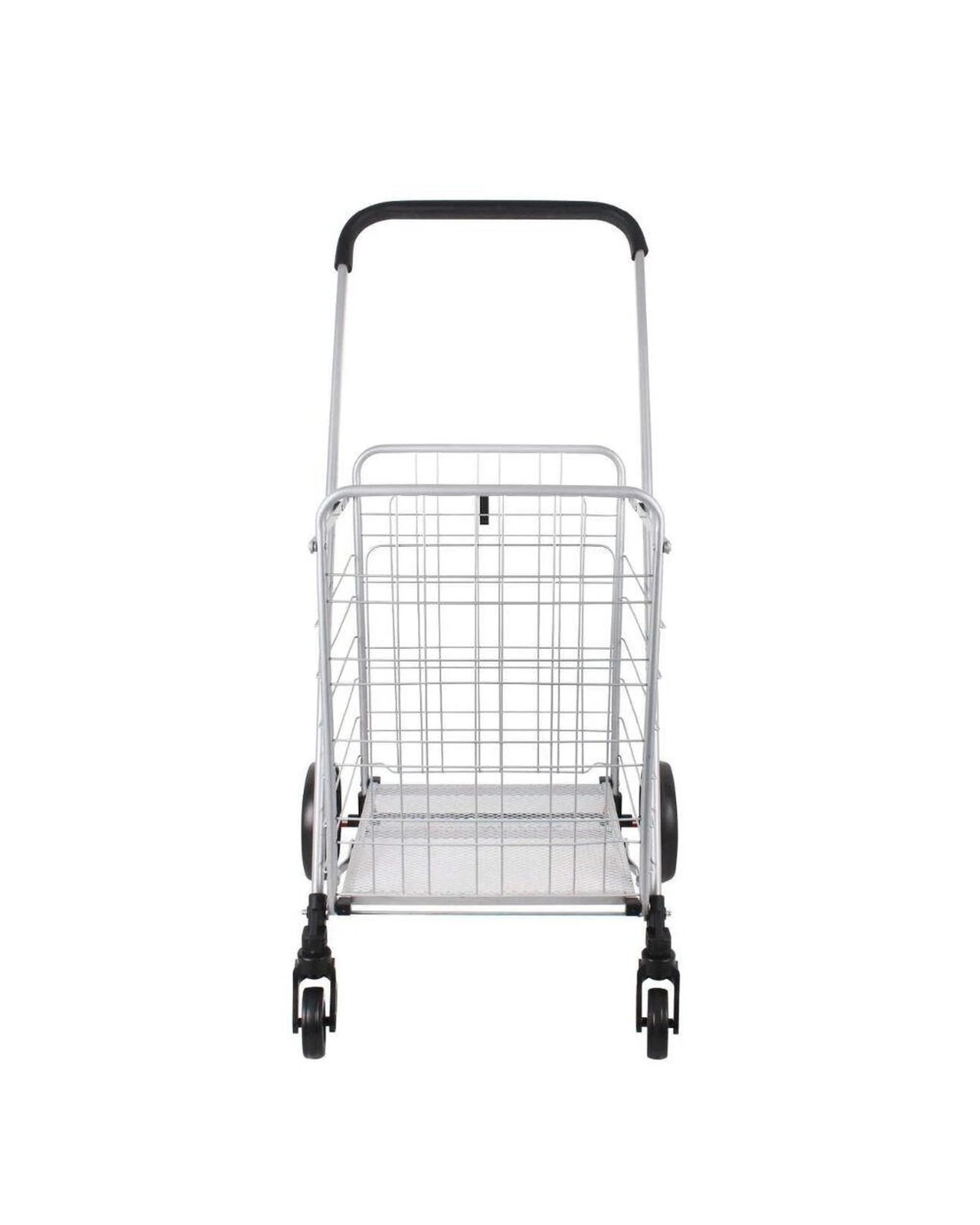 2 White Magic Handy Trolley Basket Cart Medium 65L  Silver, 2 of 8