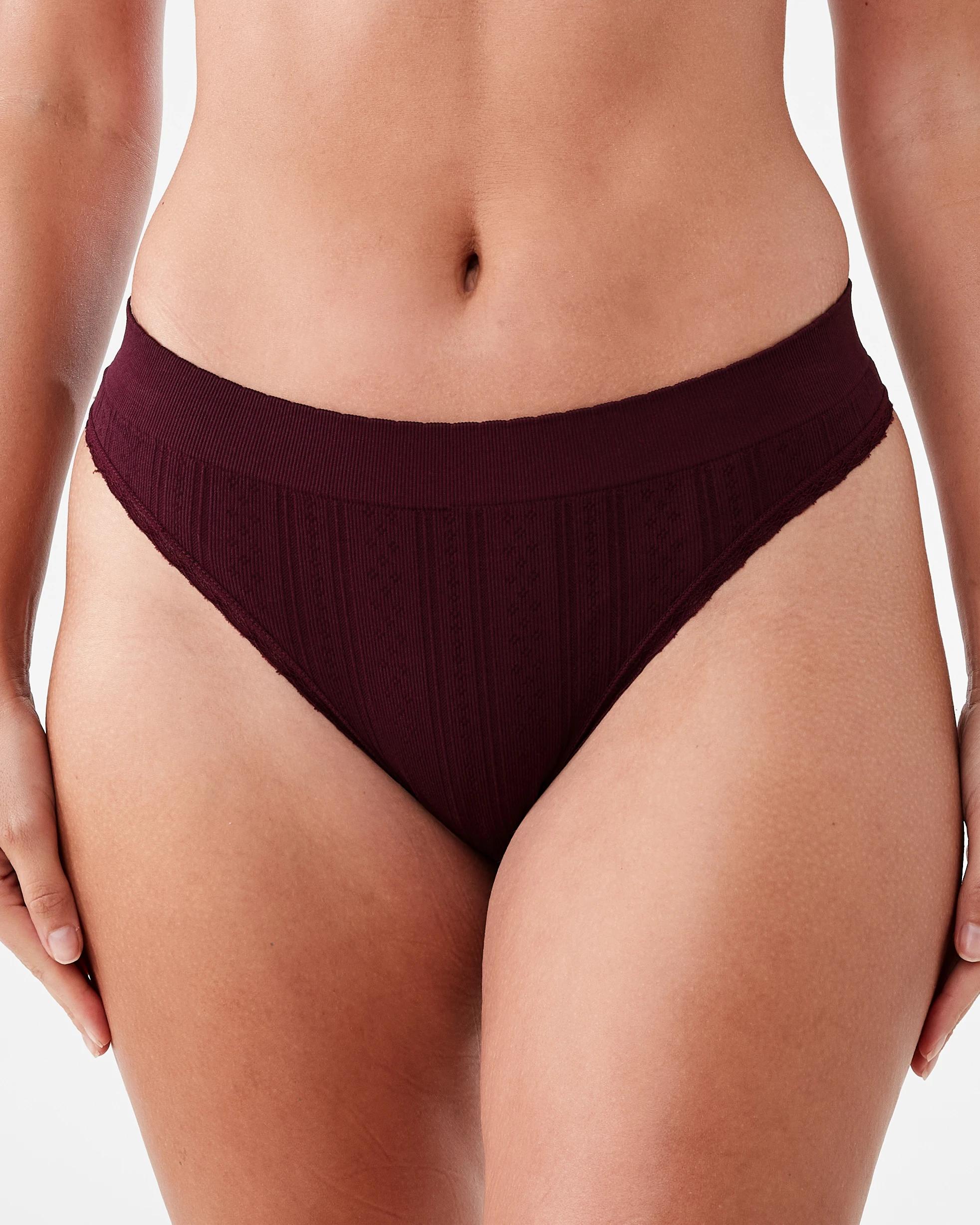 4 3 Pack Seamfree Rib Cheeky Bikini Briefs Wntr Rose, 4 of 7