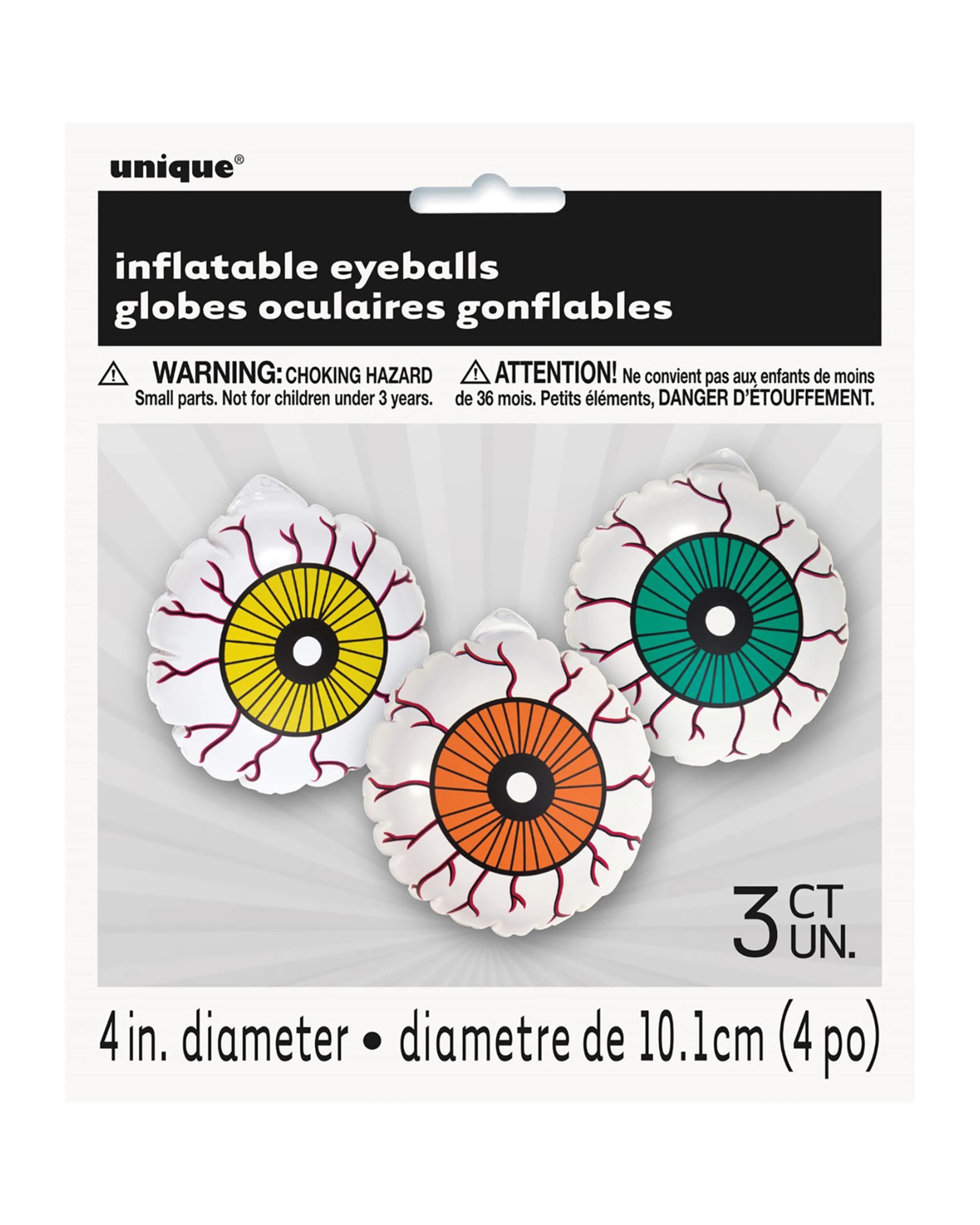 3 Unique Inflatable Eyeballs Pack of 3 - Multi, 3 of 3