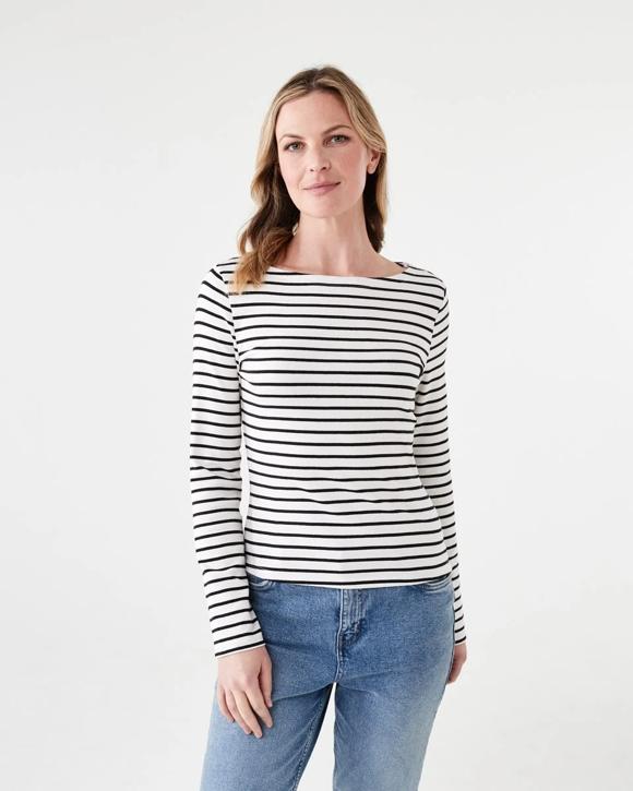Long Sleeve Modal Boat Neck Top