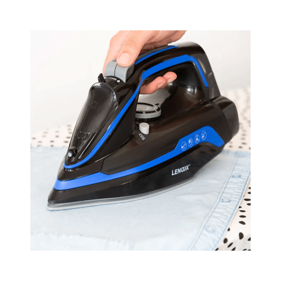 7 Lenoxx Electric Self-cleaning Cordless Steam Iron W/ Charging Base 2200w
 - Black, 7 of 7