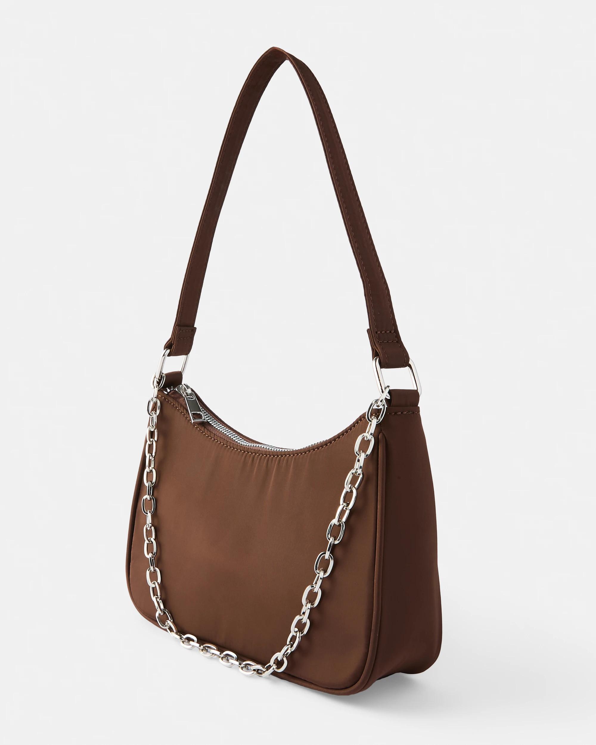 2 Nylon Shoulder Bag Deep Choc, 2 of 7