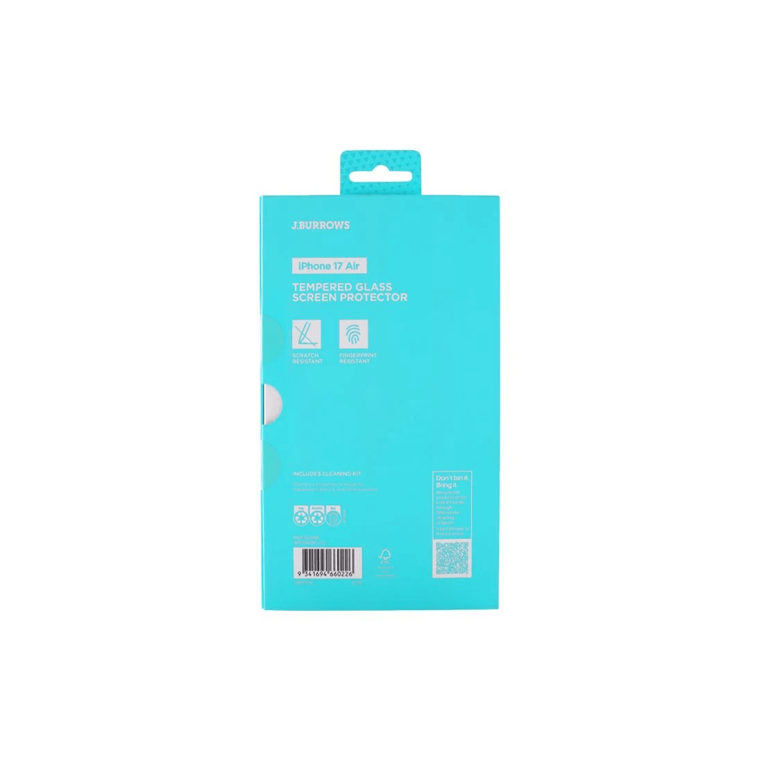 2 J.Burrows iPhone 17 Air Tempered Glass Screen Protector, 2 of 5