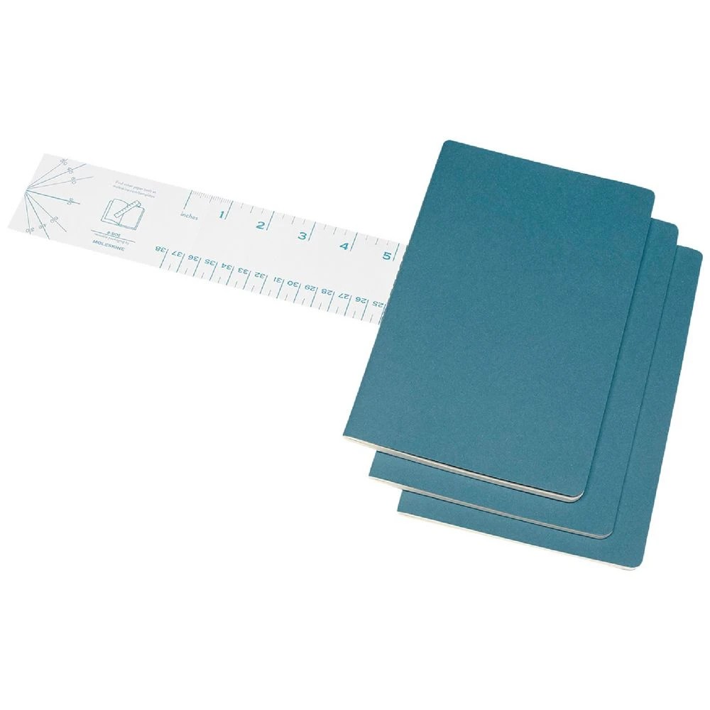 3 Moleskine Cahier Notebook Large 3 Pack Brisk Blue, 3 of 5