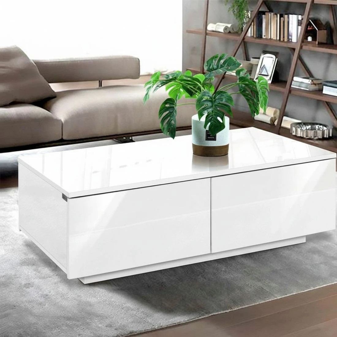 8 Artiss Coffee Table 4 Drawers  Trevi - White, 8 of 8