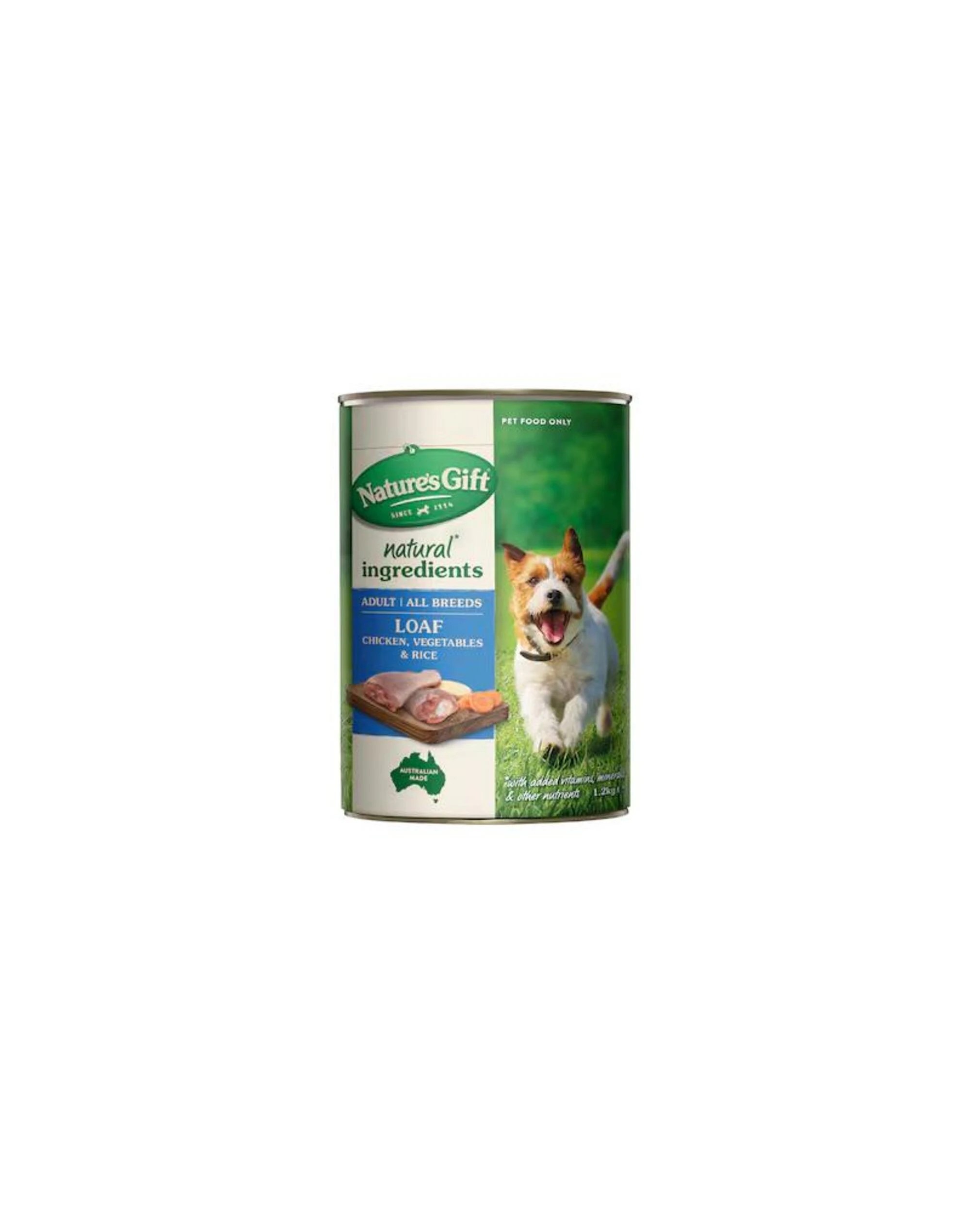 1 Nature's Gift Adult Wet Dog Food Loaf Chicken Vegetables & Rice 12X700g, 1 of 1