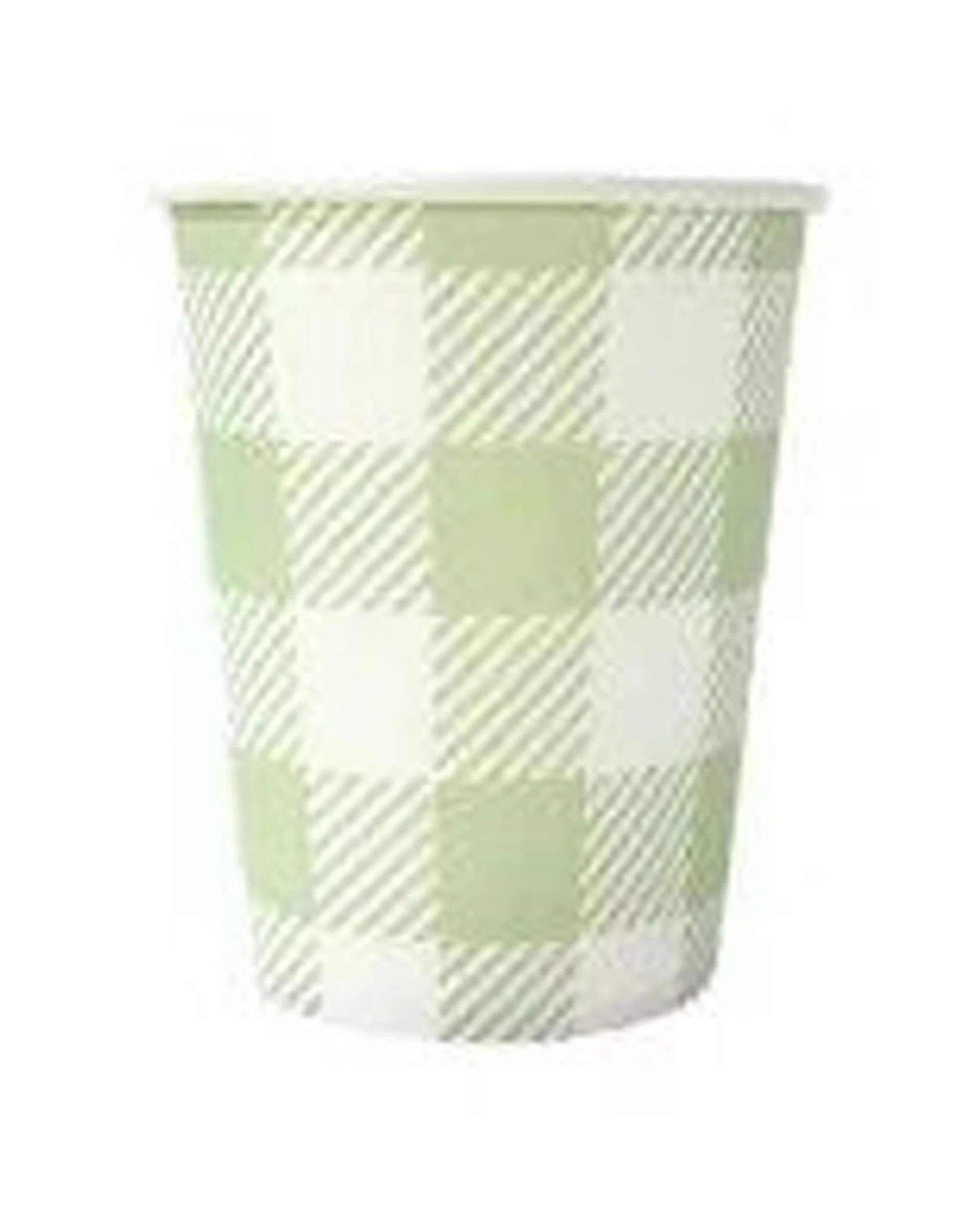 2 Party Maker 20pc Gingham 9oz Disposable Paper Cups 266mL - Green, 2 of 2