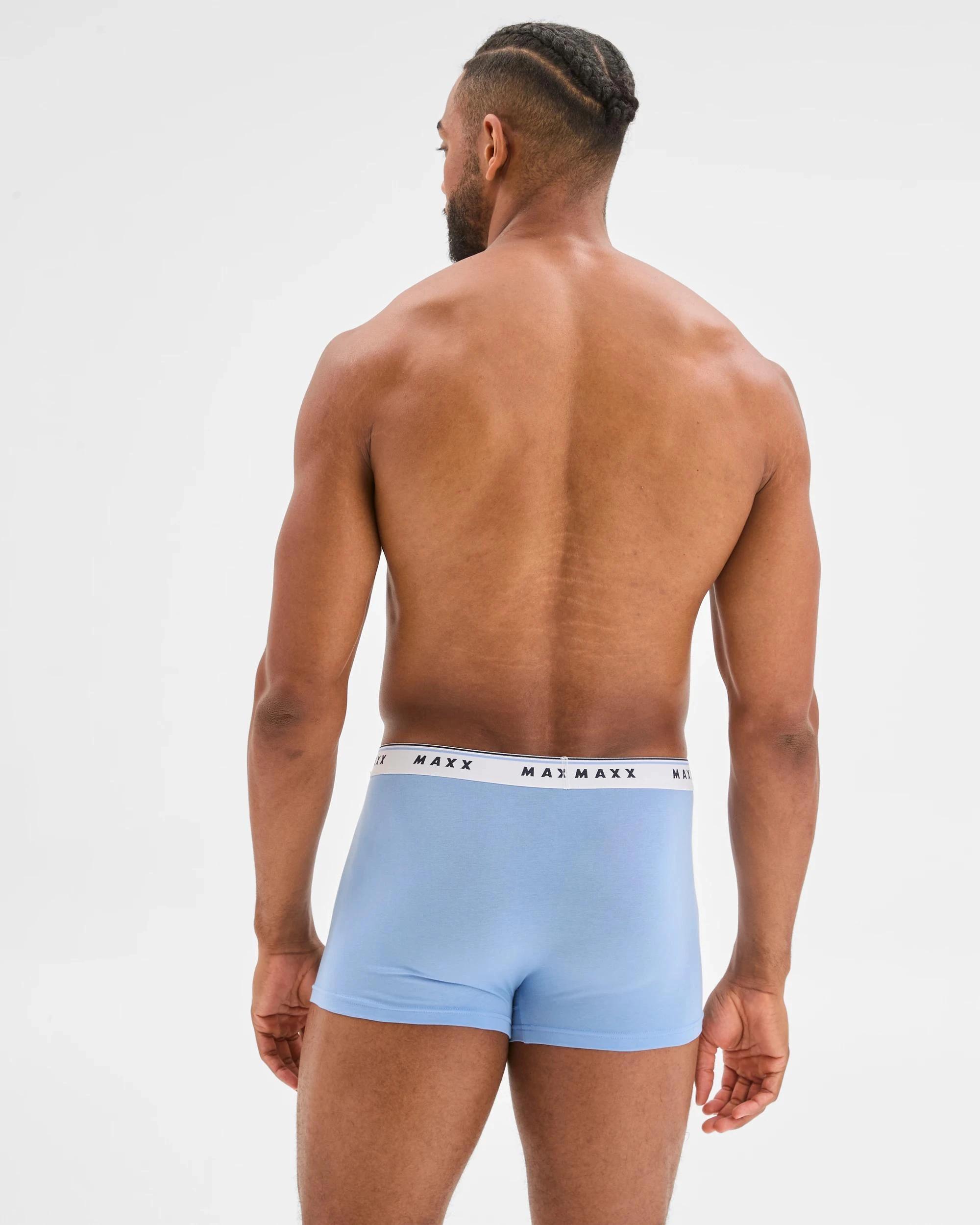 3 Maxx Australian Cotton 3 Pack Hipster Trunks BLUES, 3 of 4