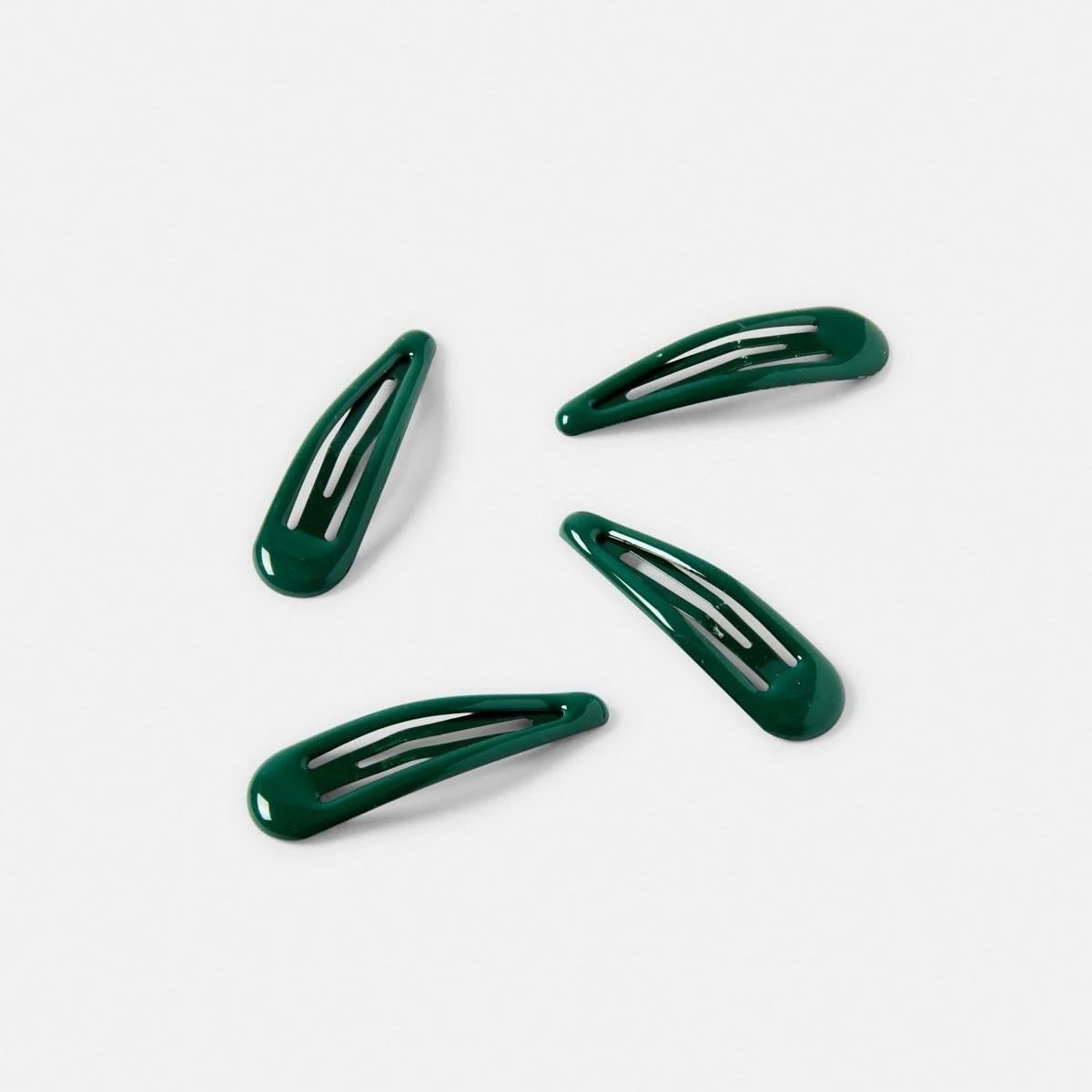 2 4 Pack School Basic Snap Hair Clips Sycamore, 2 of 3