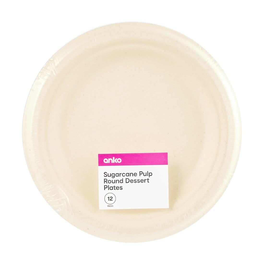 4 12 Piece Sugarcane Pulp Round Dessert Plates, 4 of 4