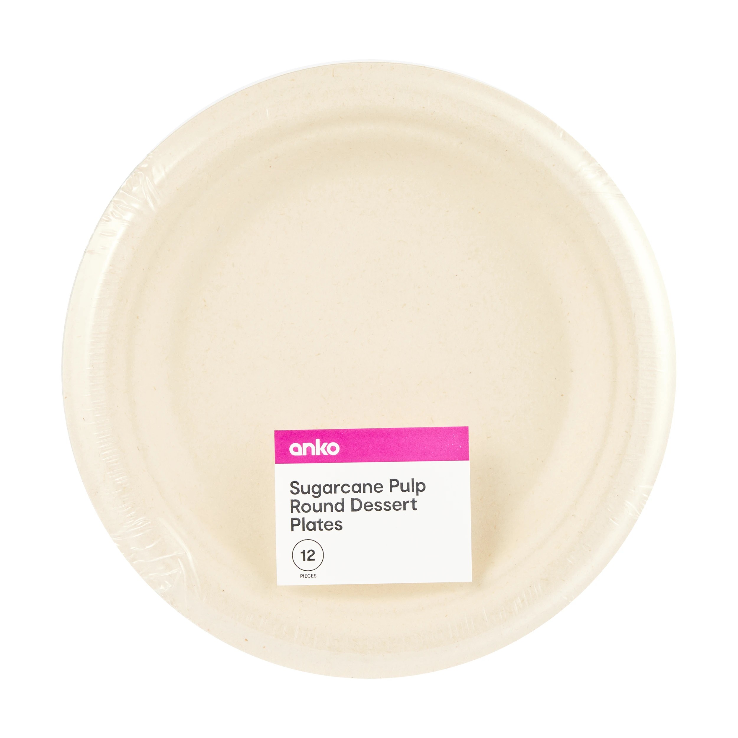 4 12 Piece Sugarcane Pulp Round Dessert Plates, 4 of 4