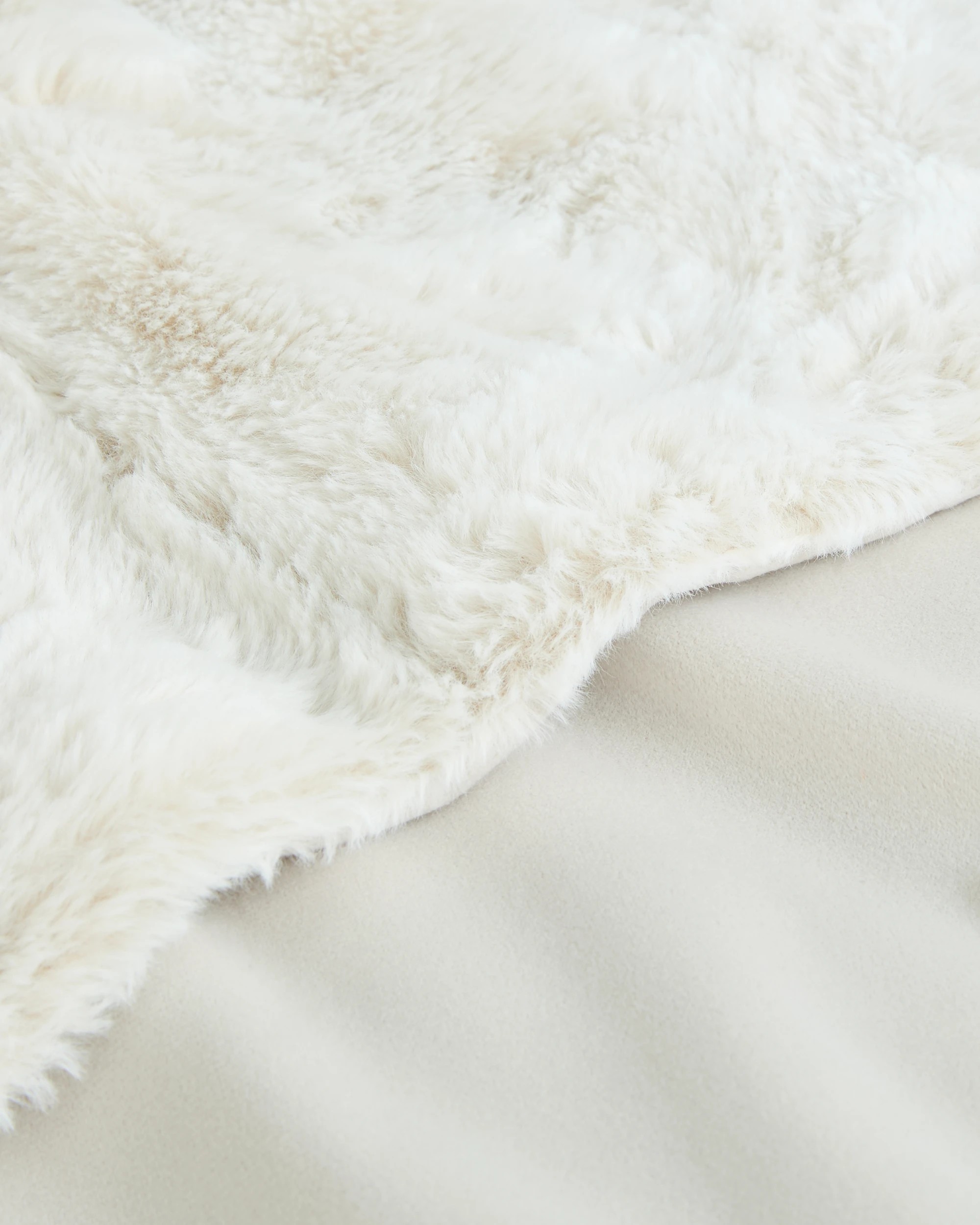 2 Target Bree Faux Mink Blanket - QB/KB - Queen Bed - Natural, 2 of 2