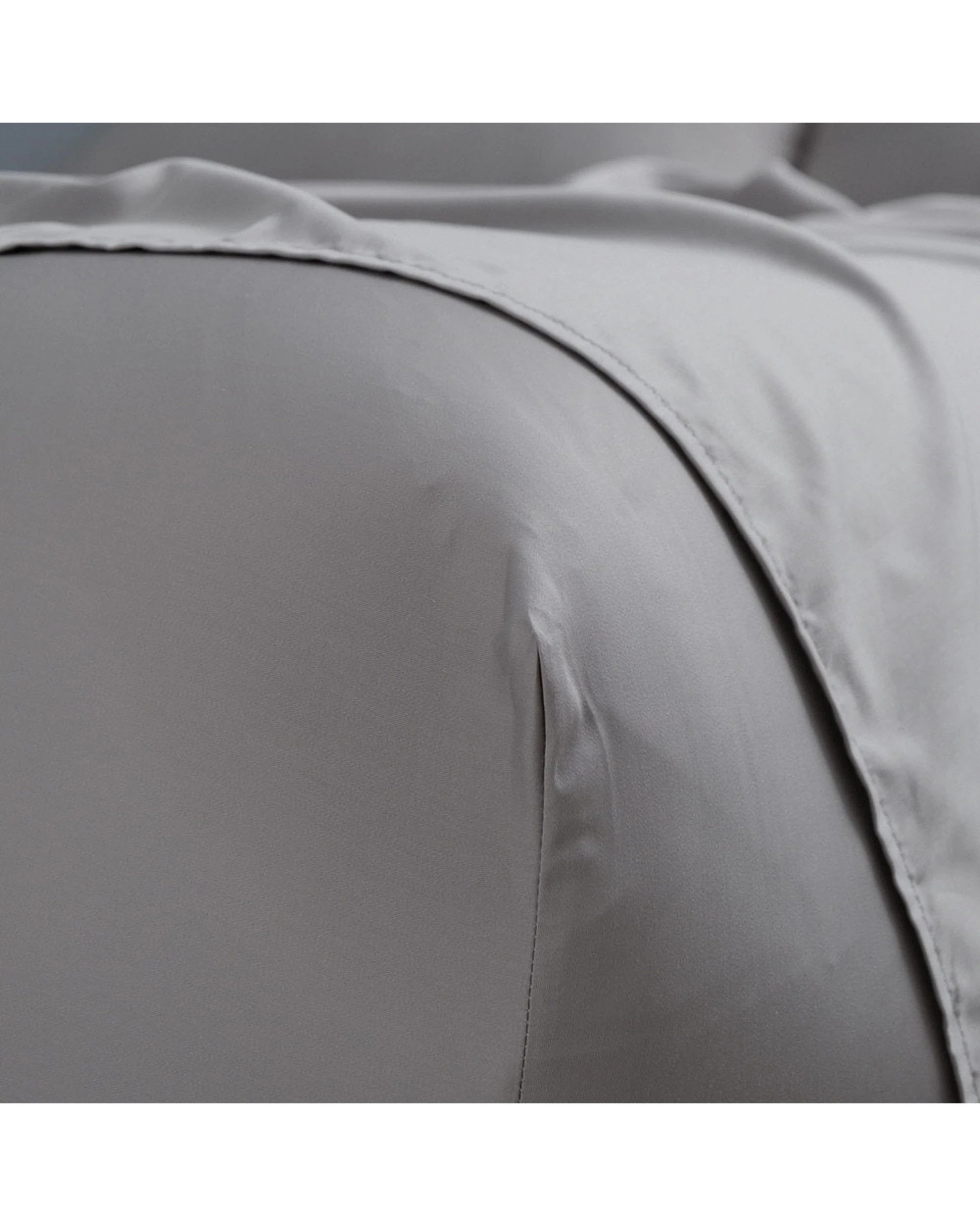 3 Canningvale Alessia Carrara Bamboo Cotton Fitted Sheet Set Perla - King Bed - Grey, 3 of 3