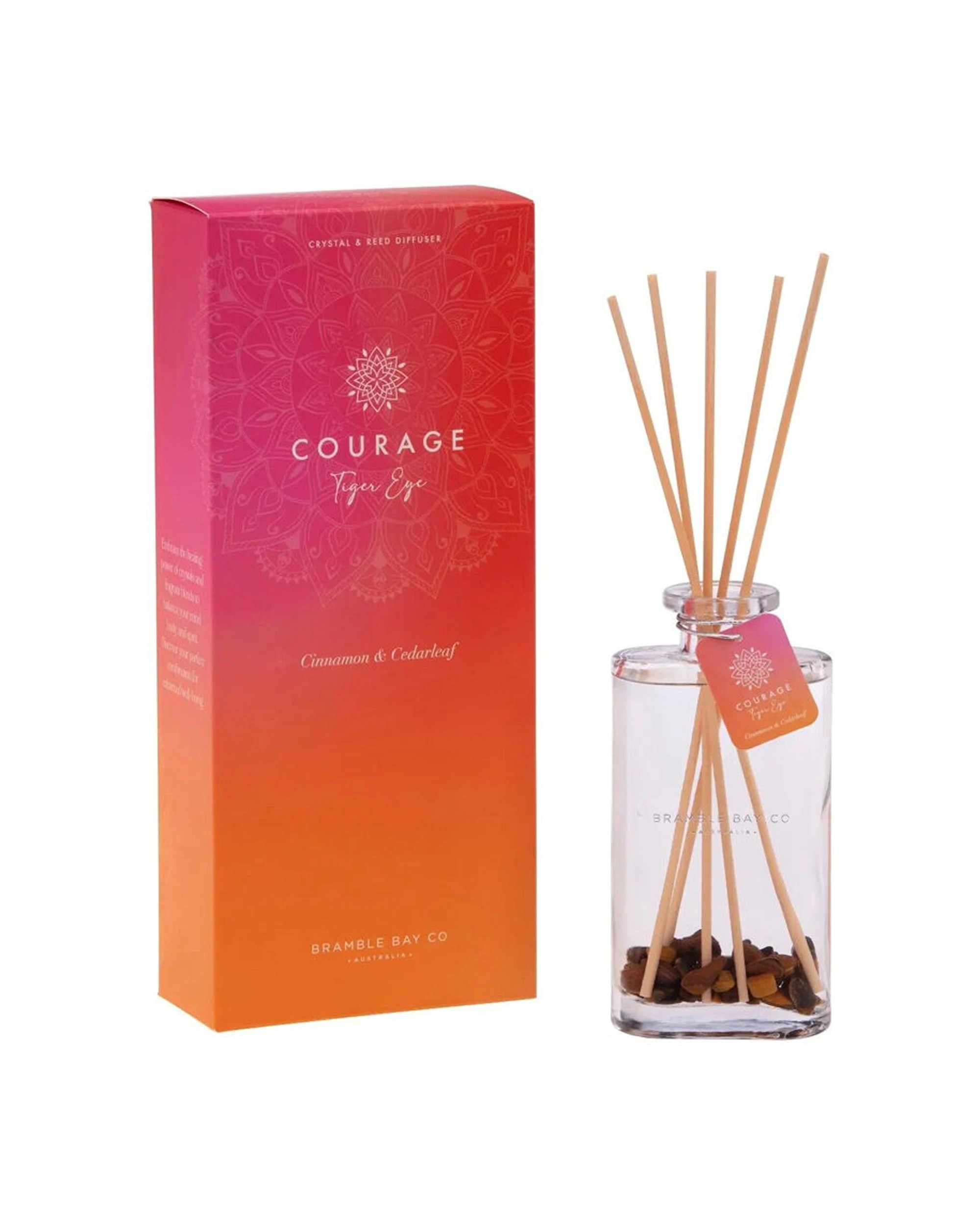 1 Bramble Bay Diffuser Crystal Boho Courage Tiger Eye Scented Home Fragrance 150ml - Clear, 1 of 3